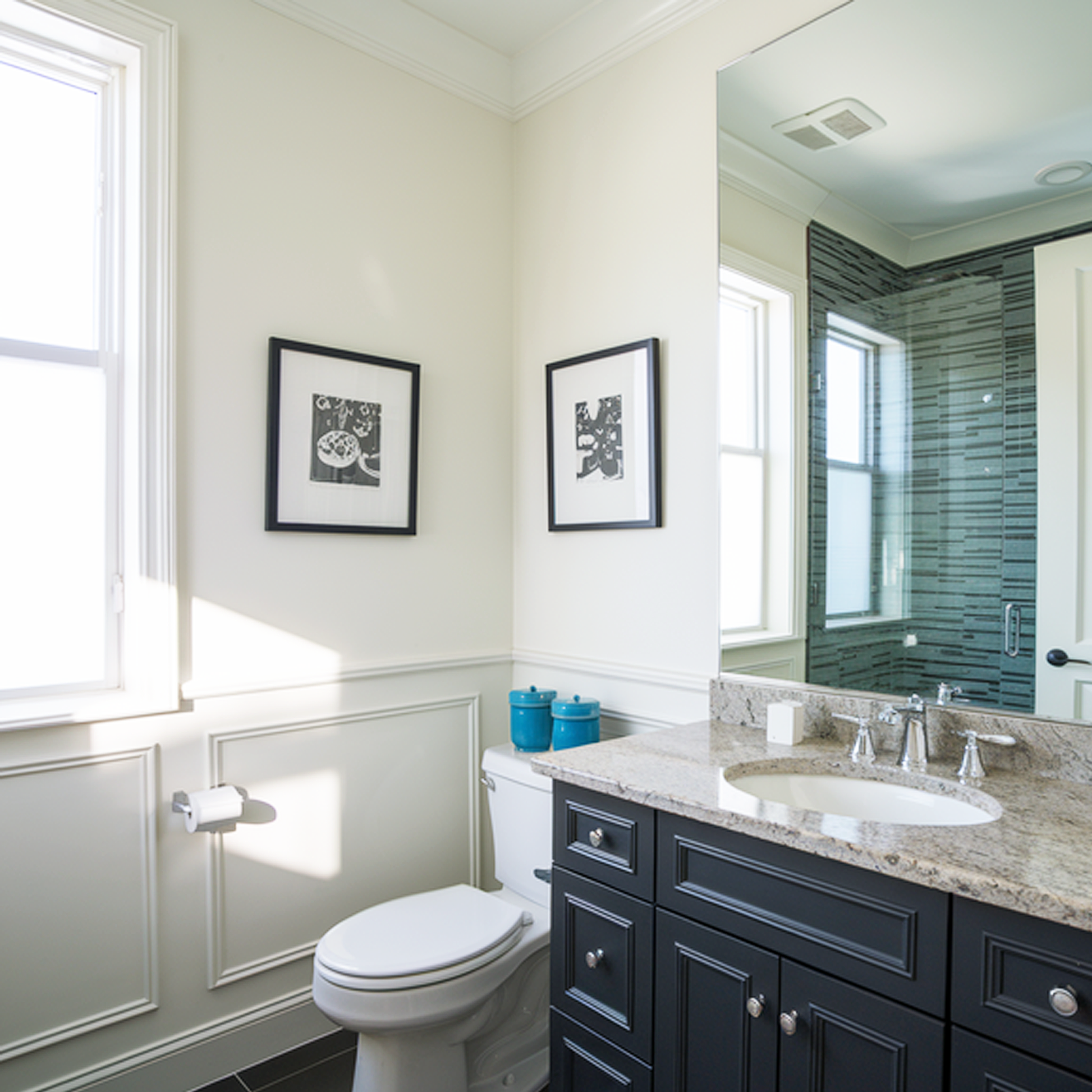 a la mode painted bathroom