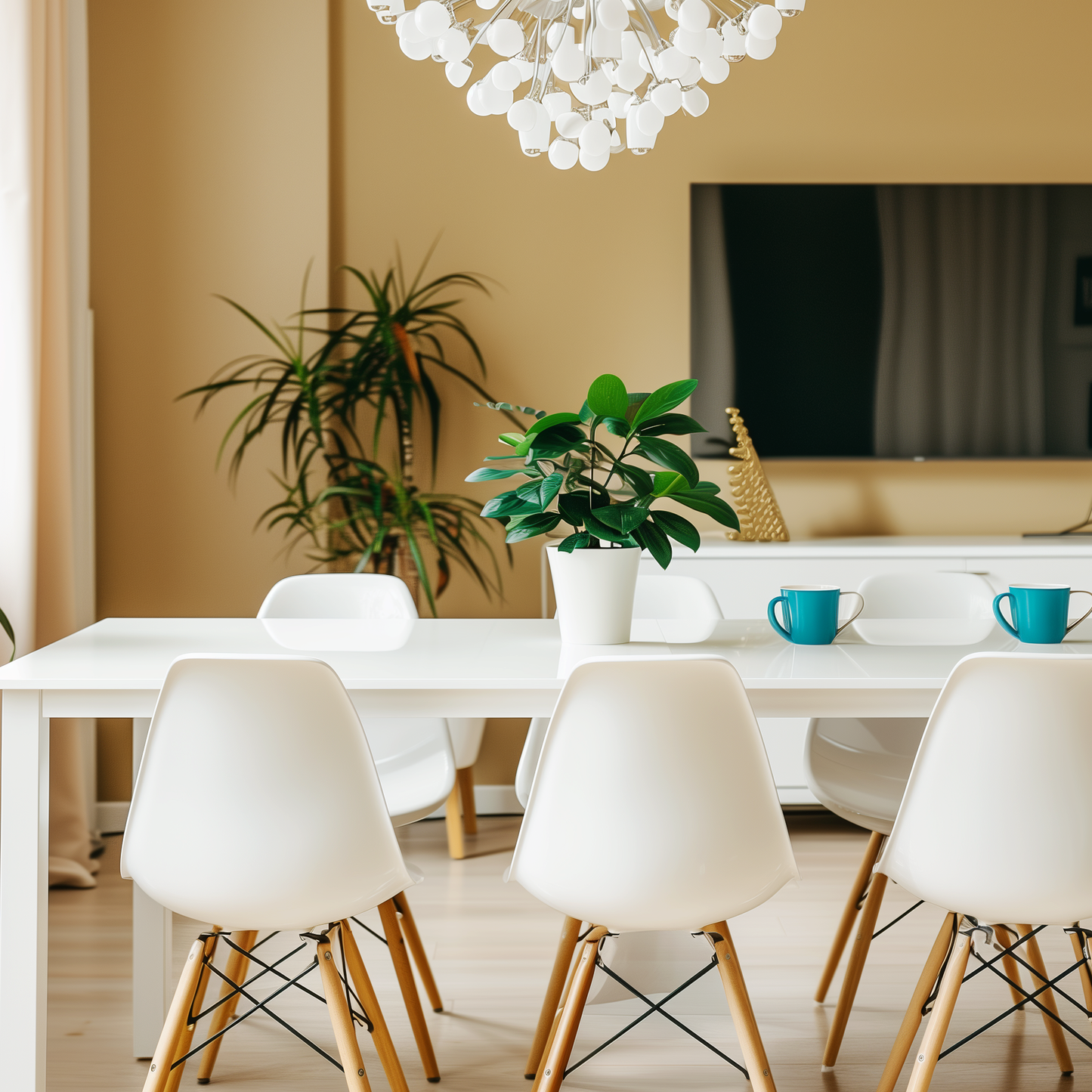 adams gold painted dinning room