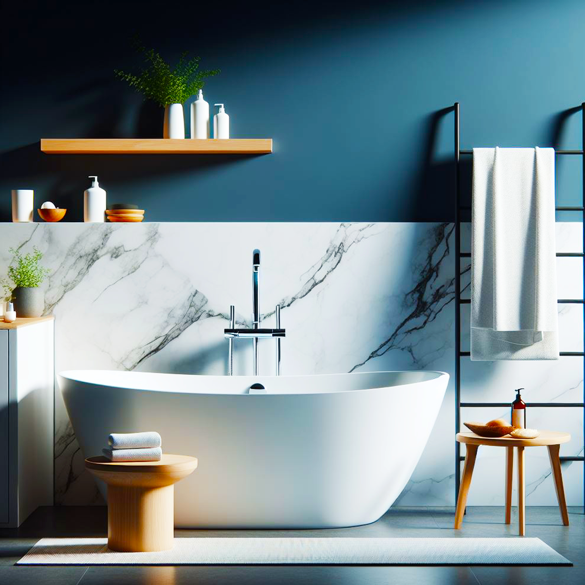 adriatic sea painted bathroom