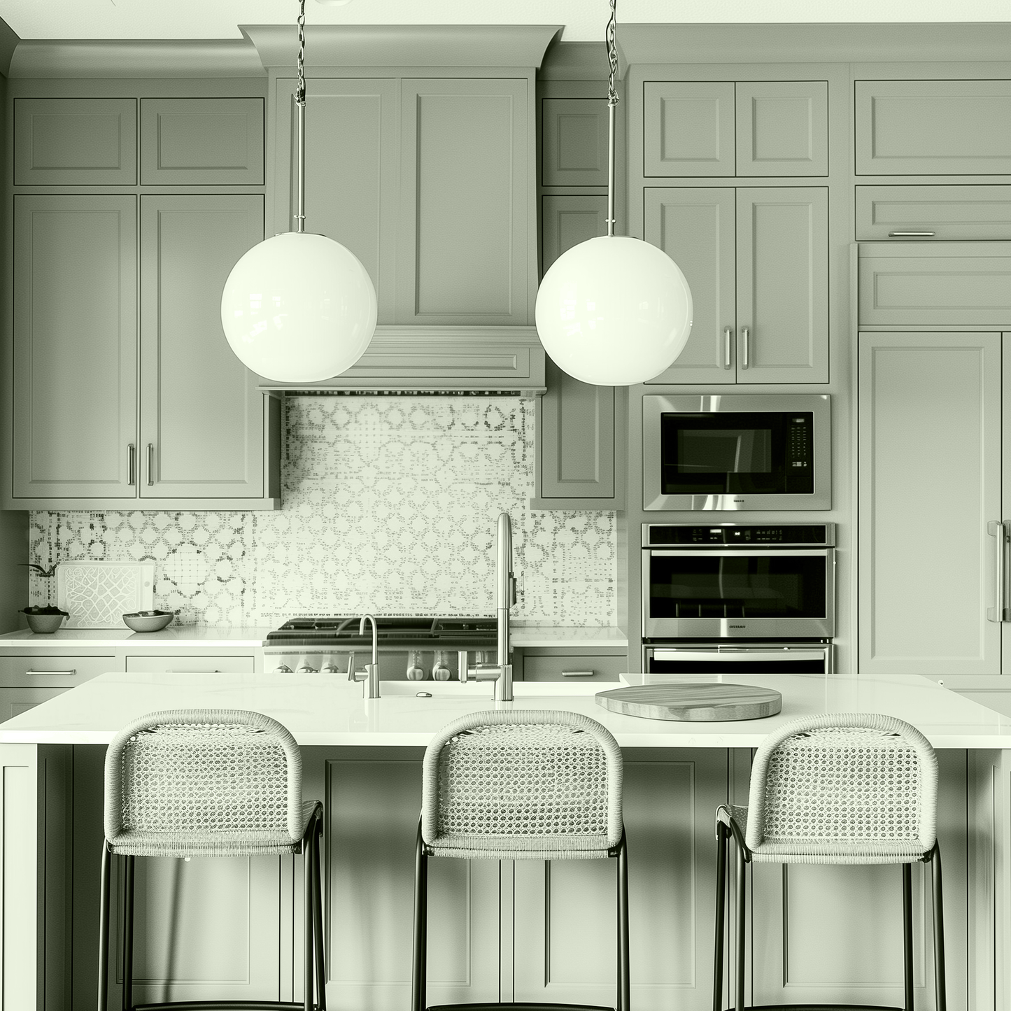 aganthus green painted kitchen