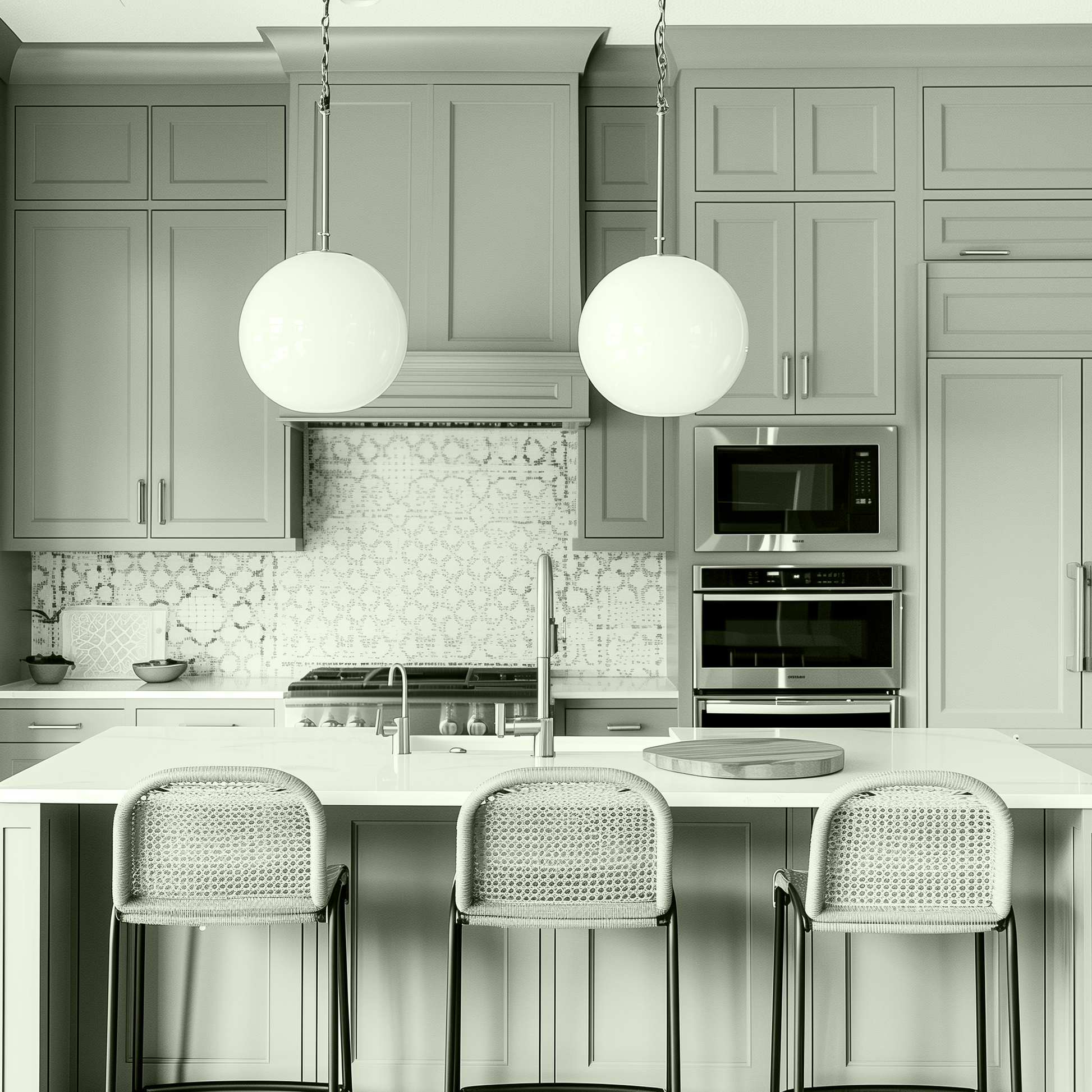 aganthus green painted kitchen