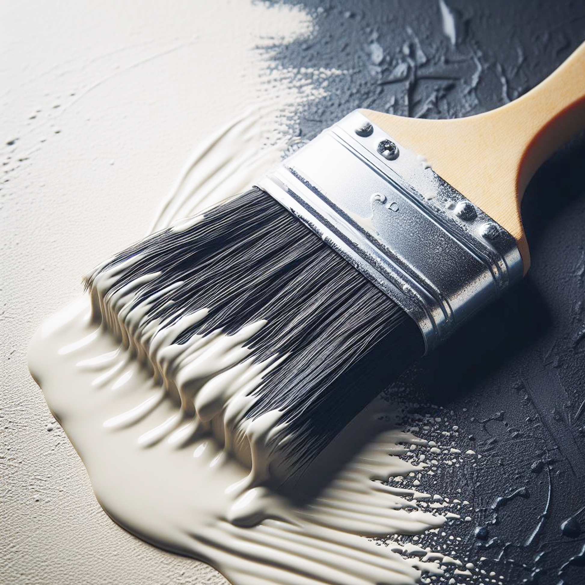 american white paint brush