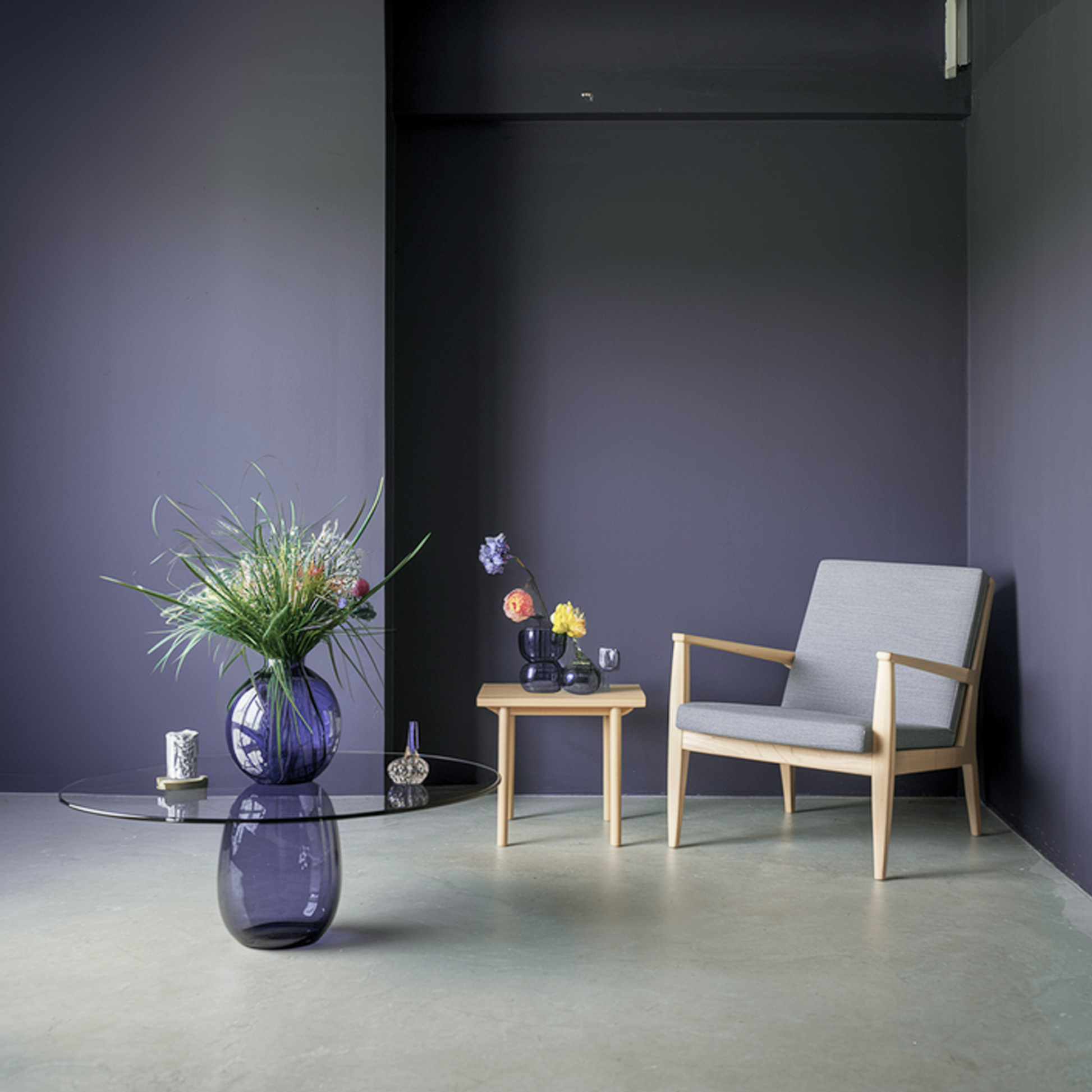 amethyst shadow painted living room