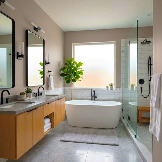 annapolis gray painted bathroom