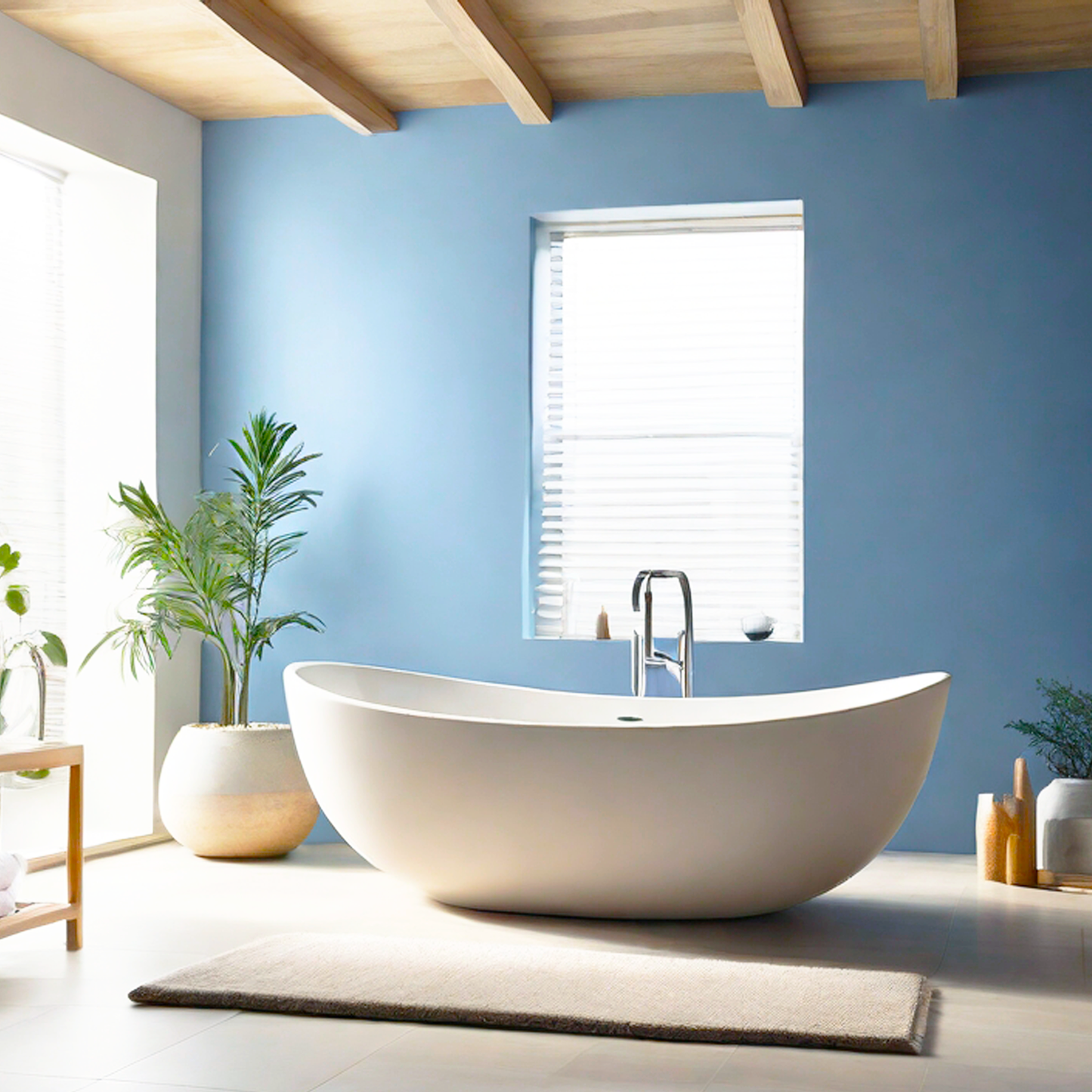 aqua marina painted bathroom