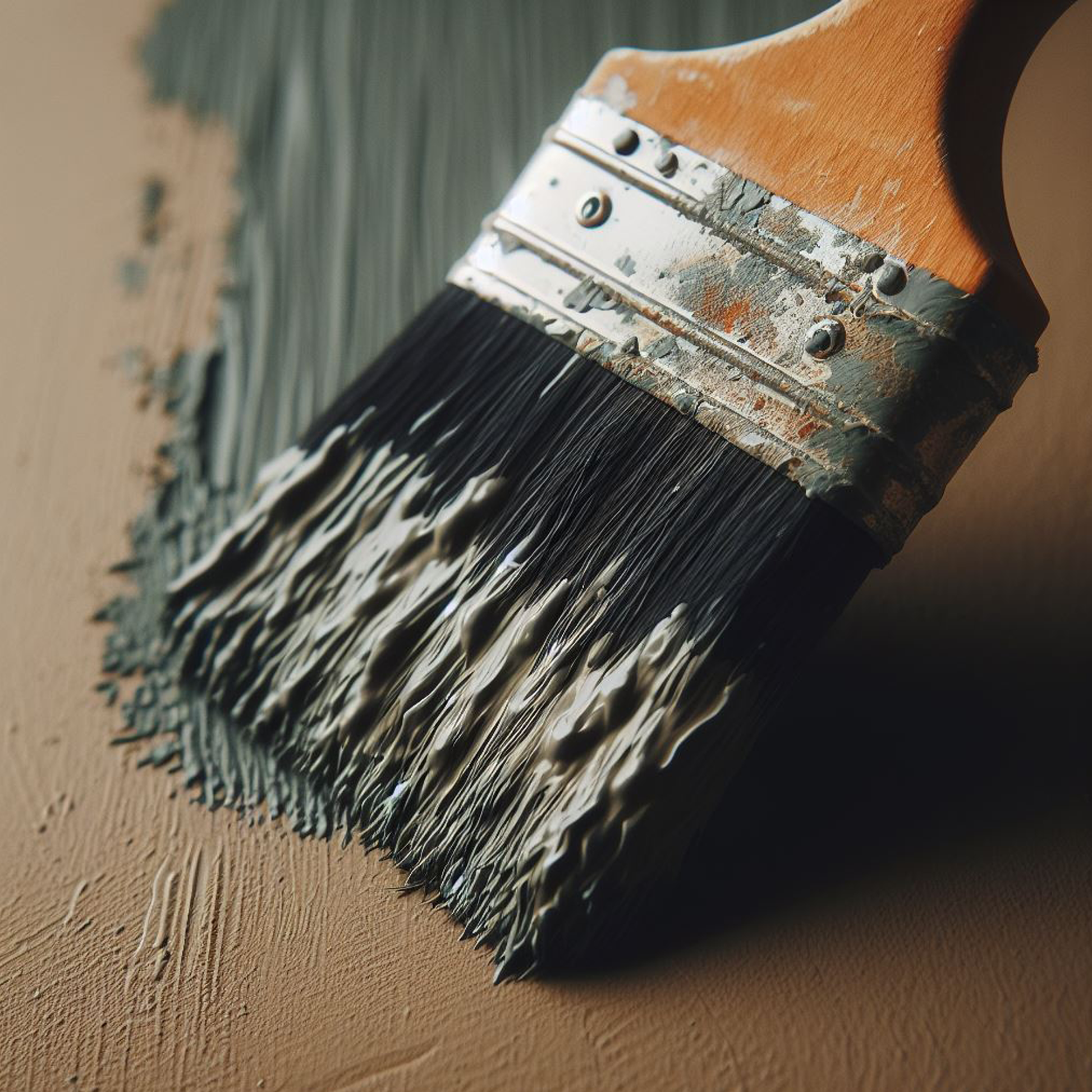avon green paint brush