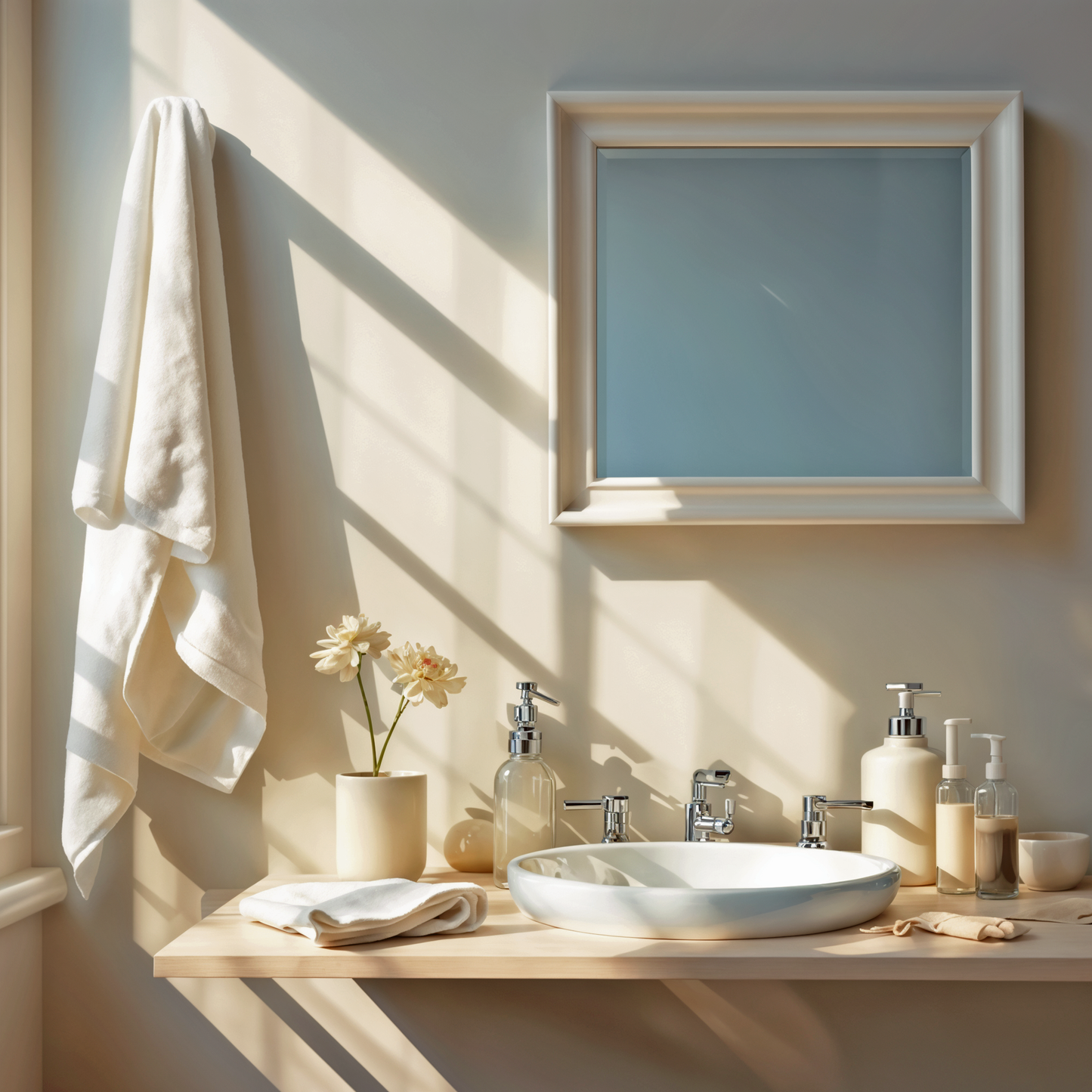 baby fawn painted bathroom