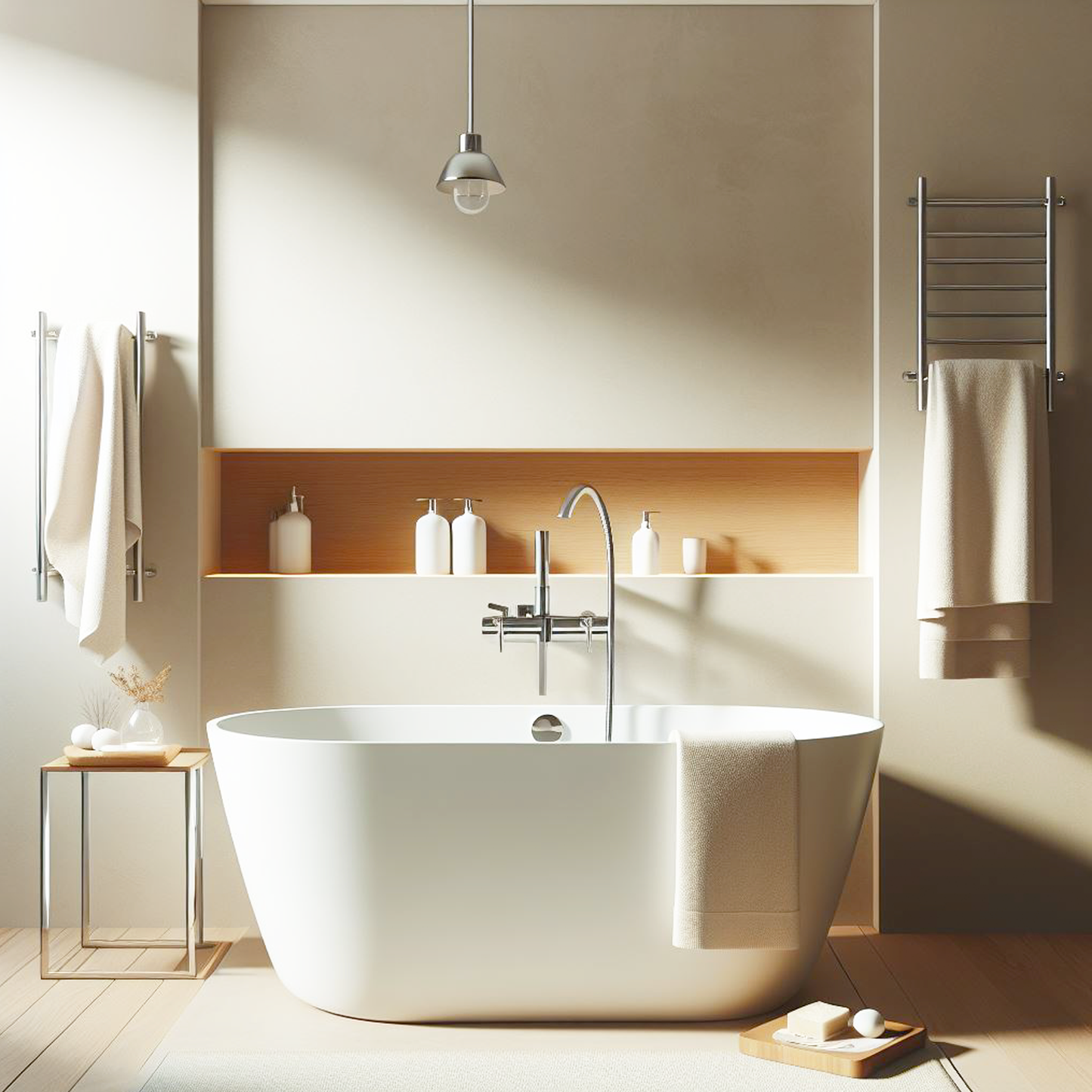 ballet white painted bathroom