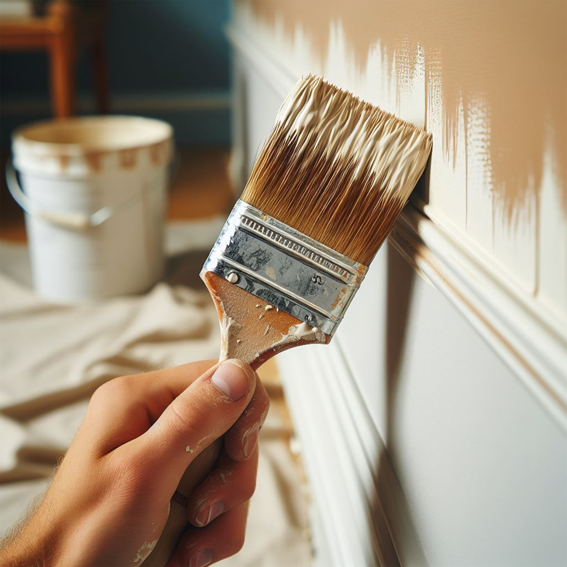 ballet white paint brush