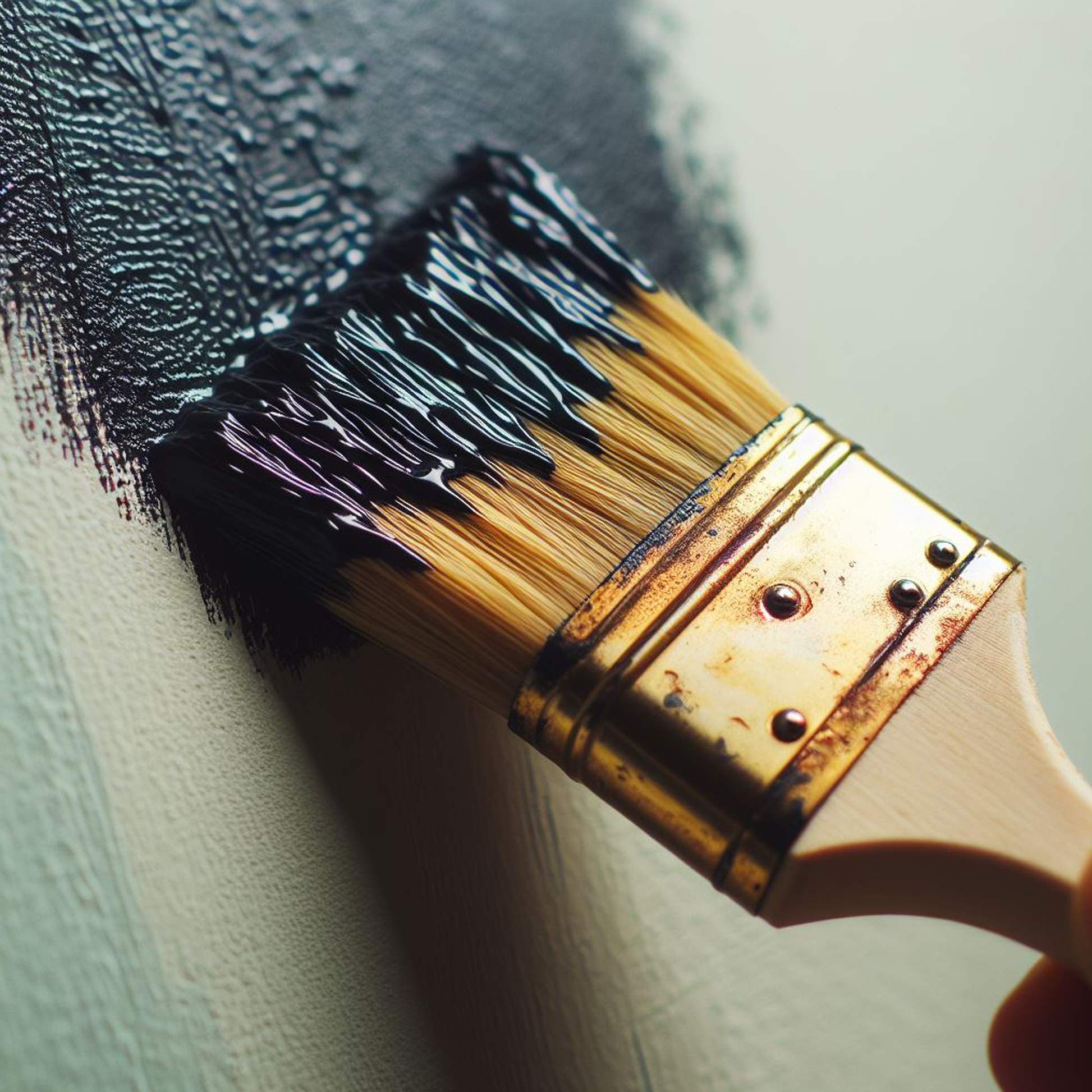 black paint brush