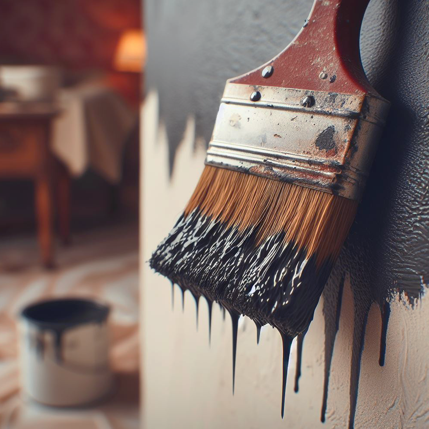 black iron paint brush