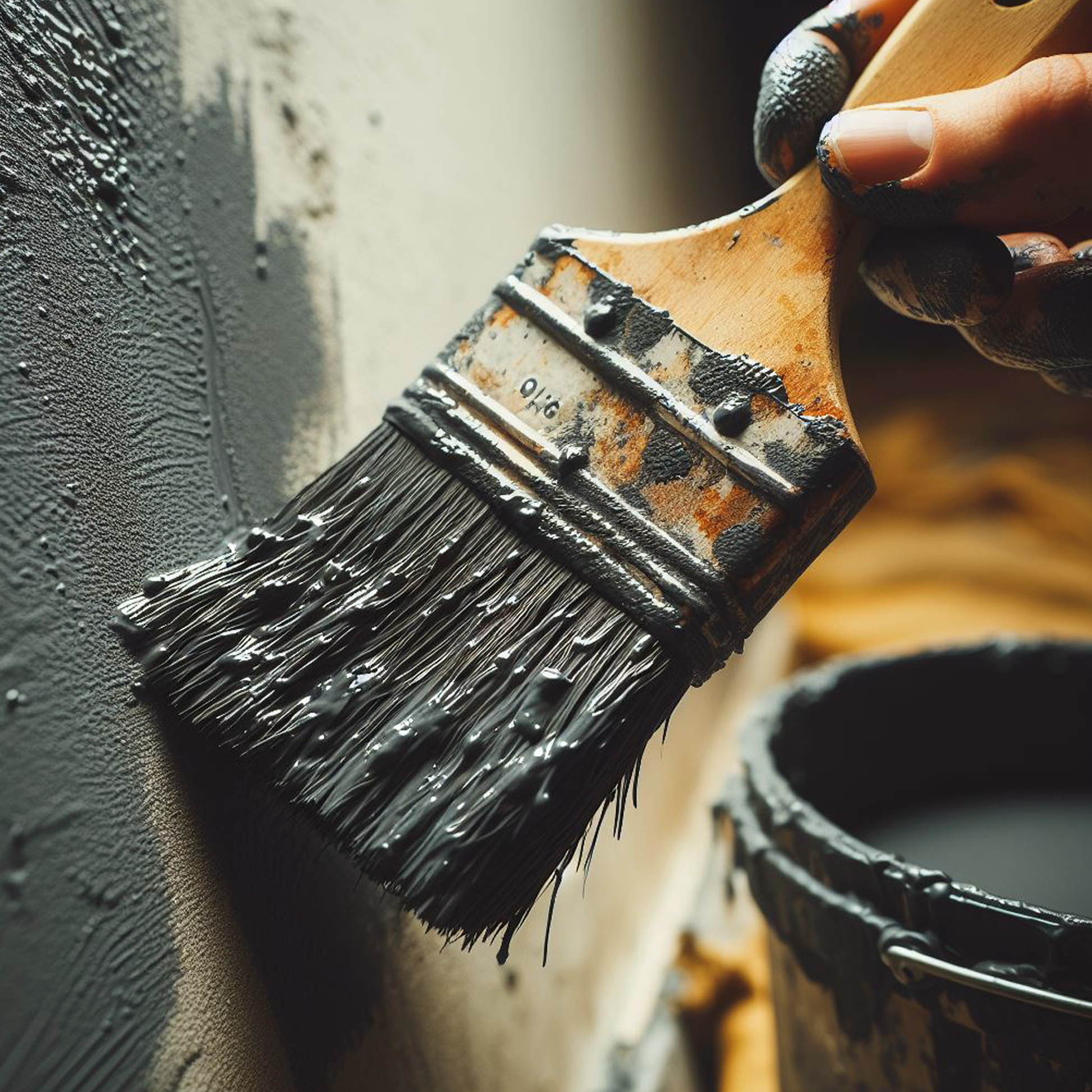 blacktop paint brush