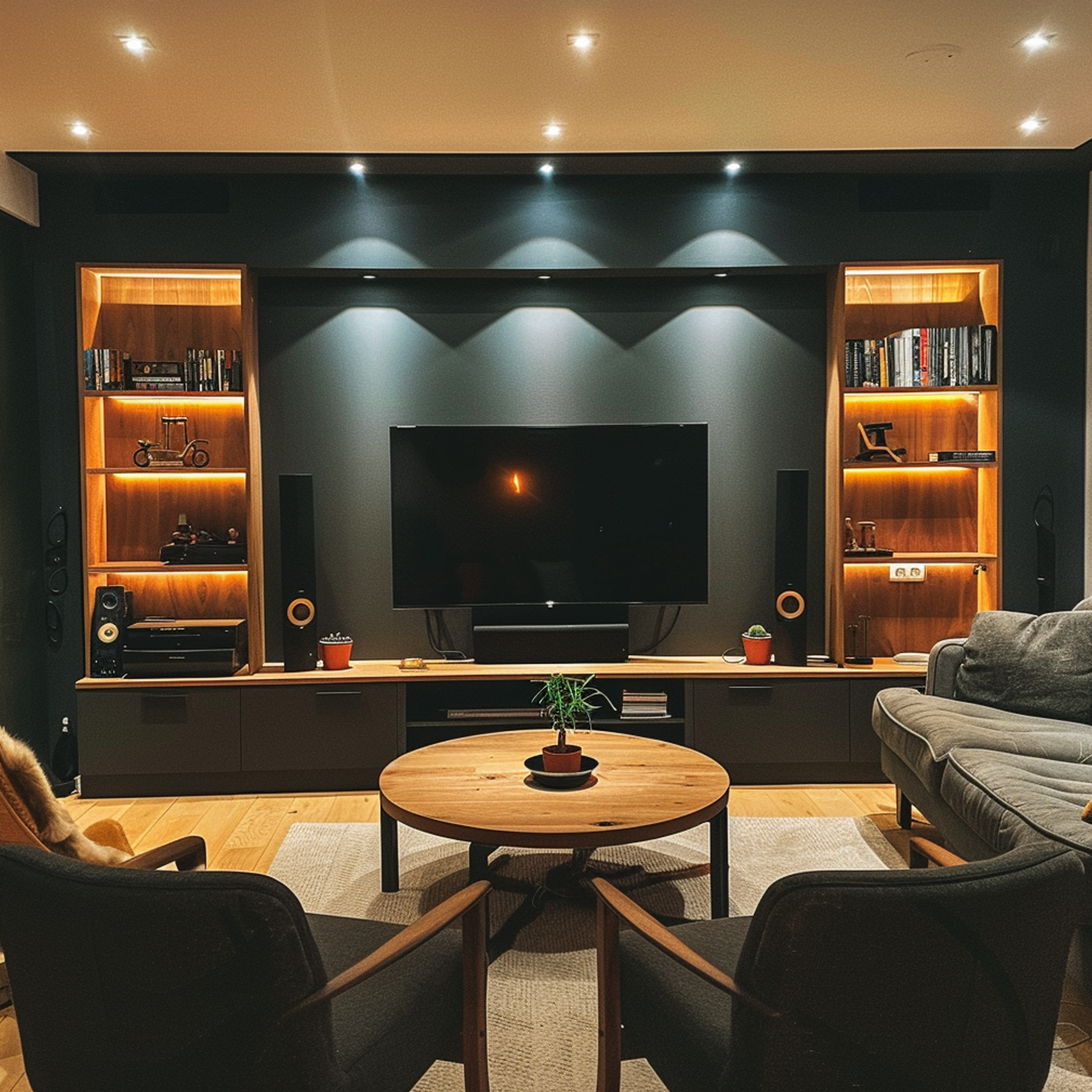blacktop painted living room
