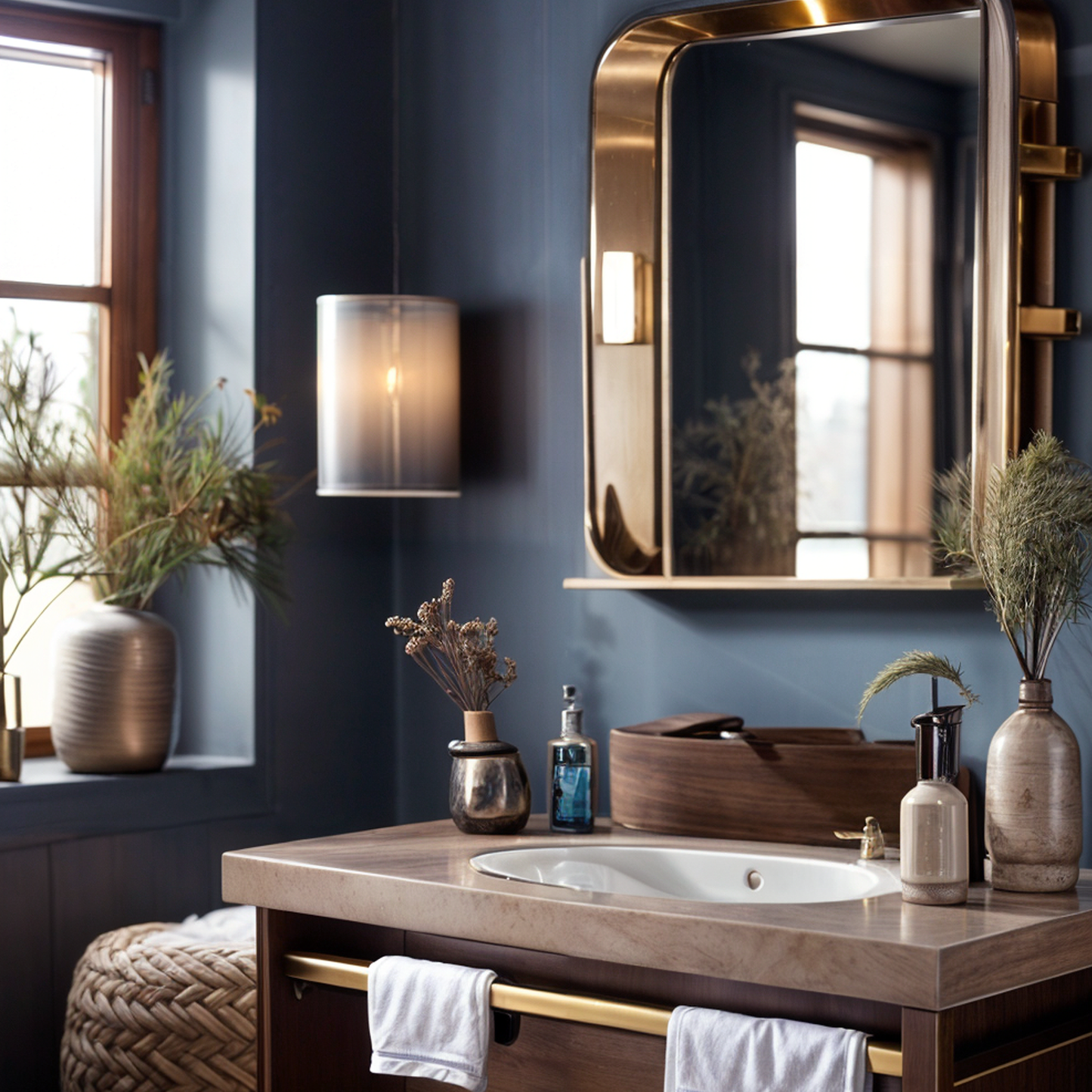 blue gaspe paint bathroom