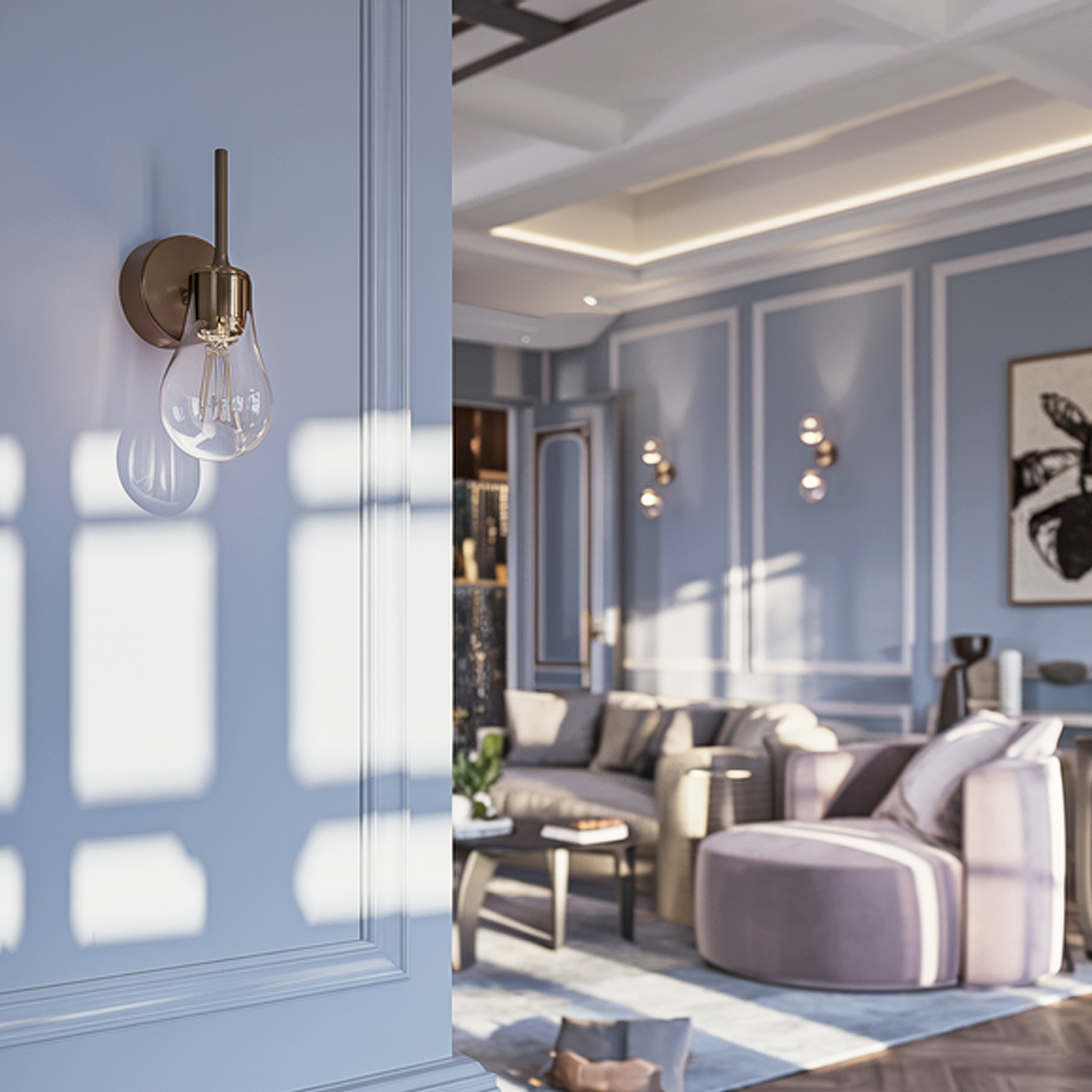 blue pearl painted living room