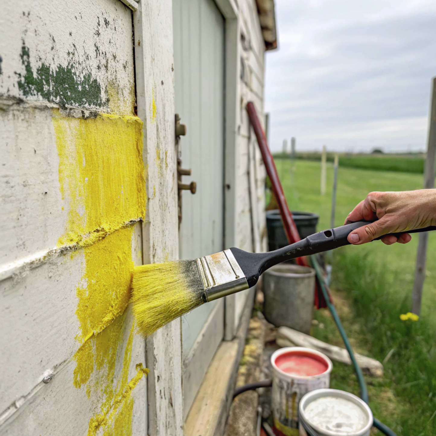 bright gold paint brush