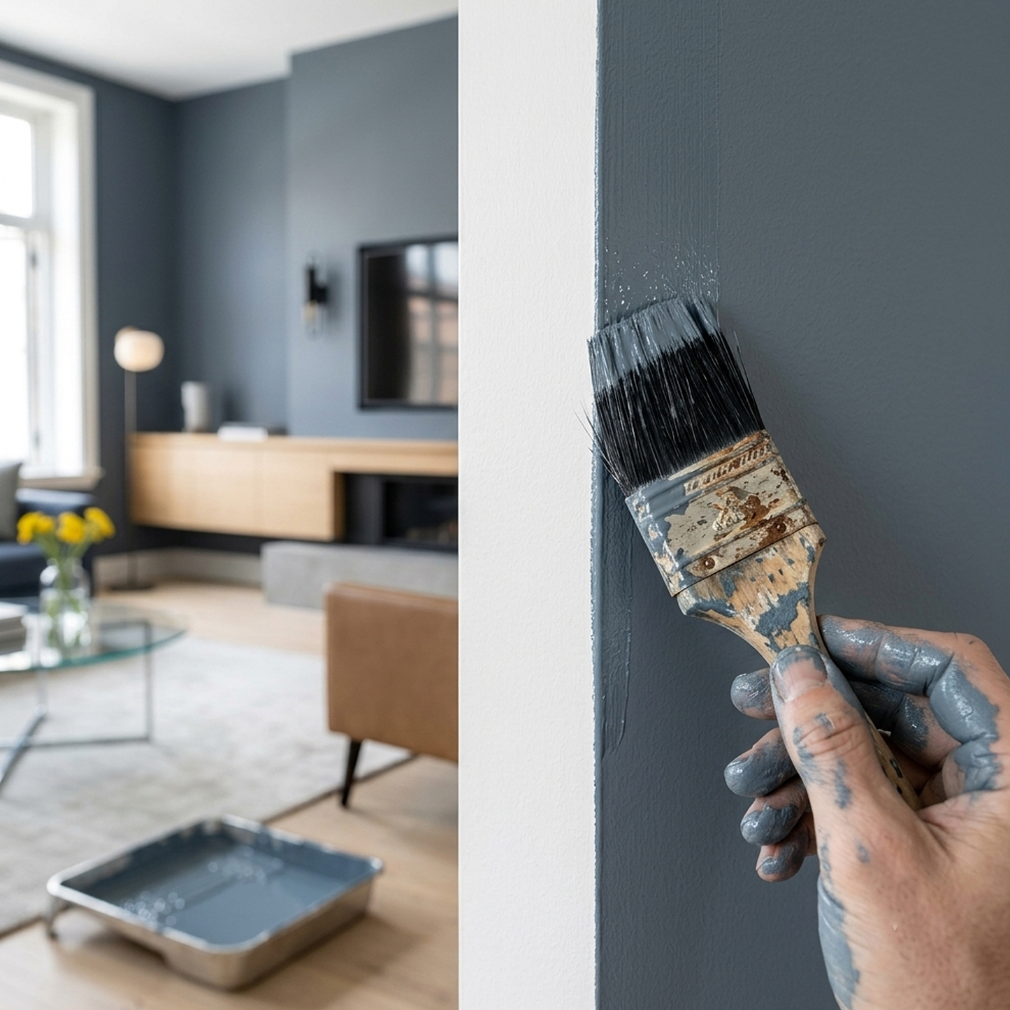 britannia blue paint brush