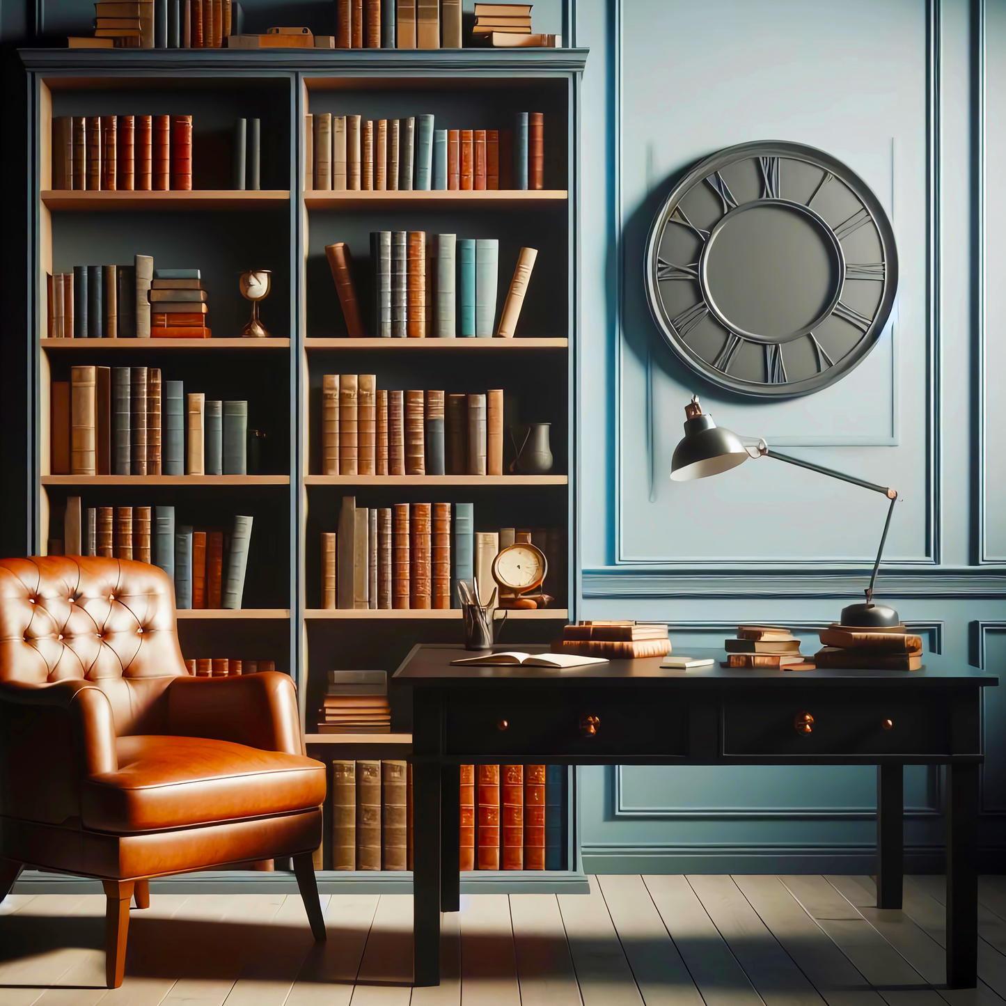 buxton blue painted library