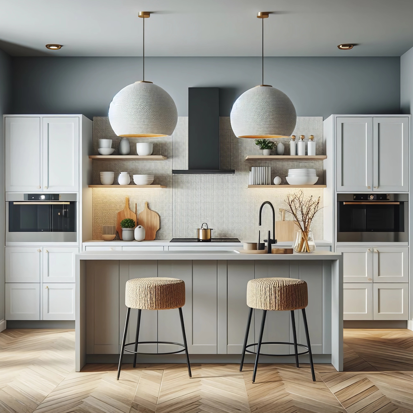 cascade white painted kitchen