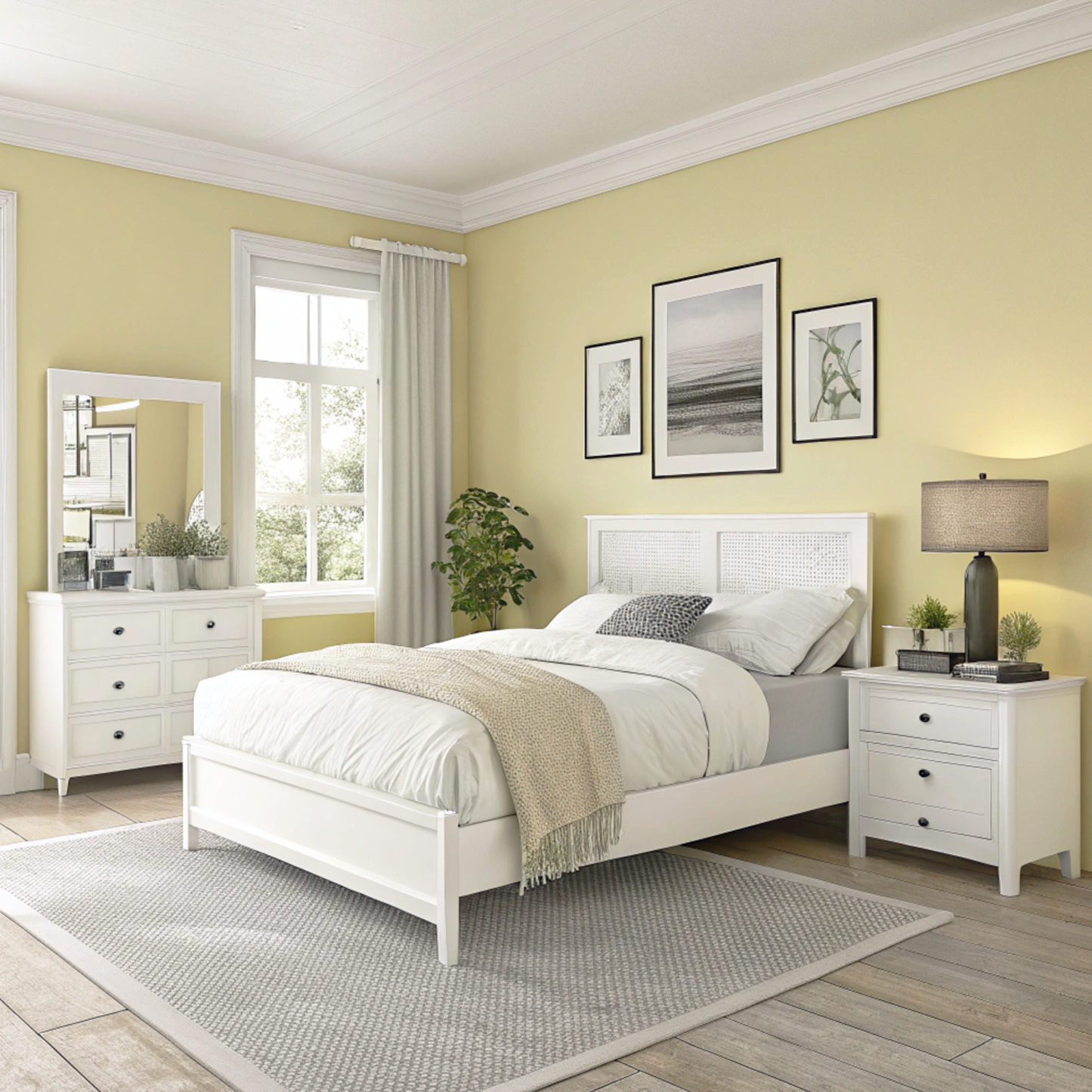 castleton mist painted bedroom