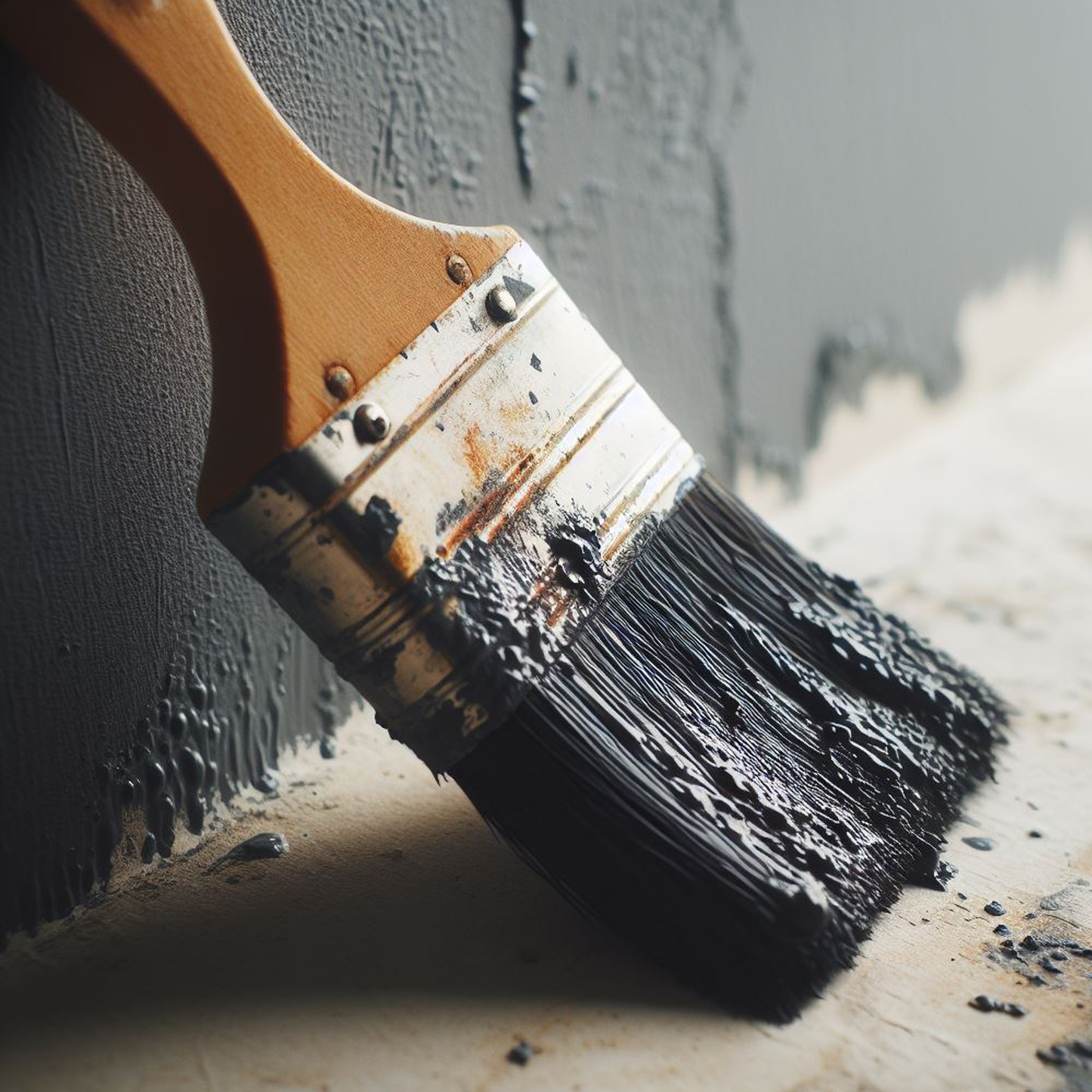 charcoal slate paint brush