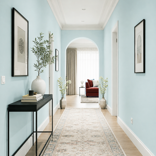 clear skies painted hallway