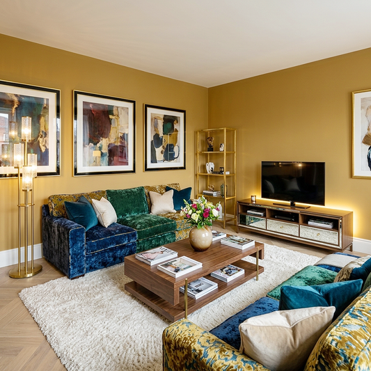 corduroy painted living room