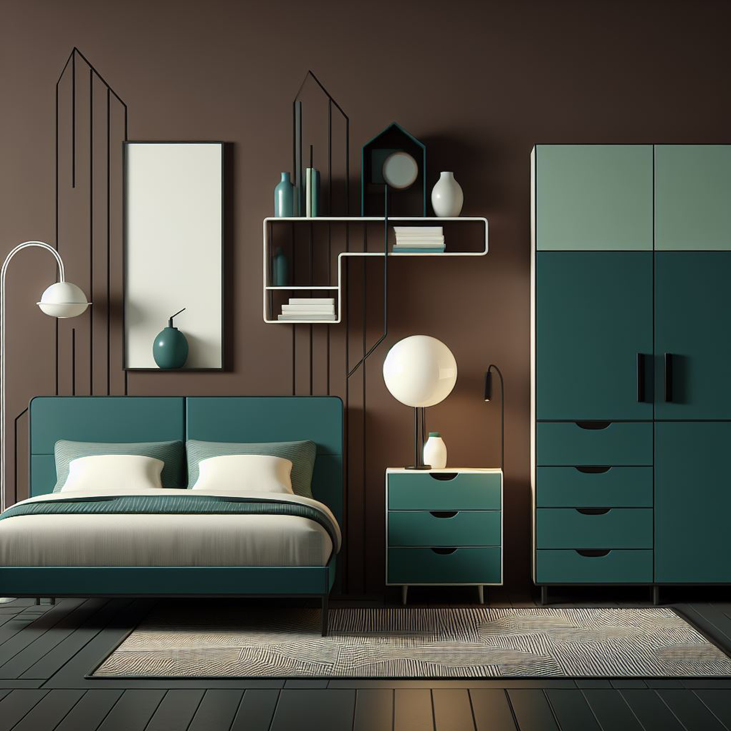 davenport tan painted bedroom