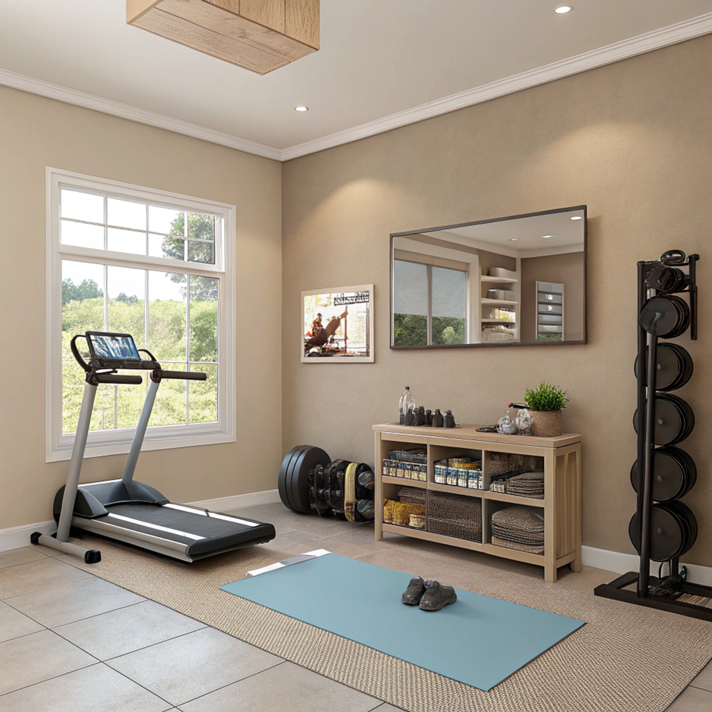dellwood sand painted home gym