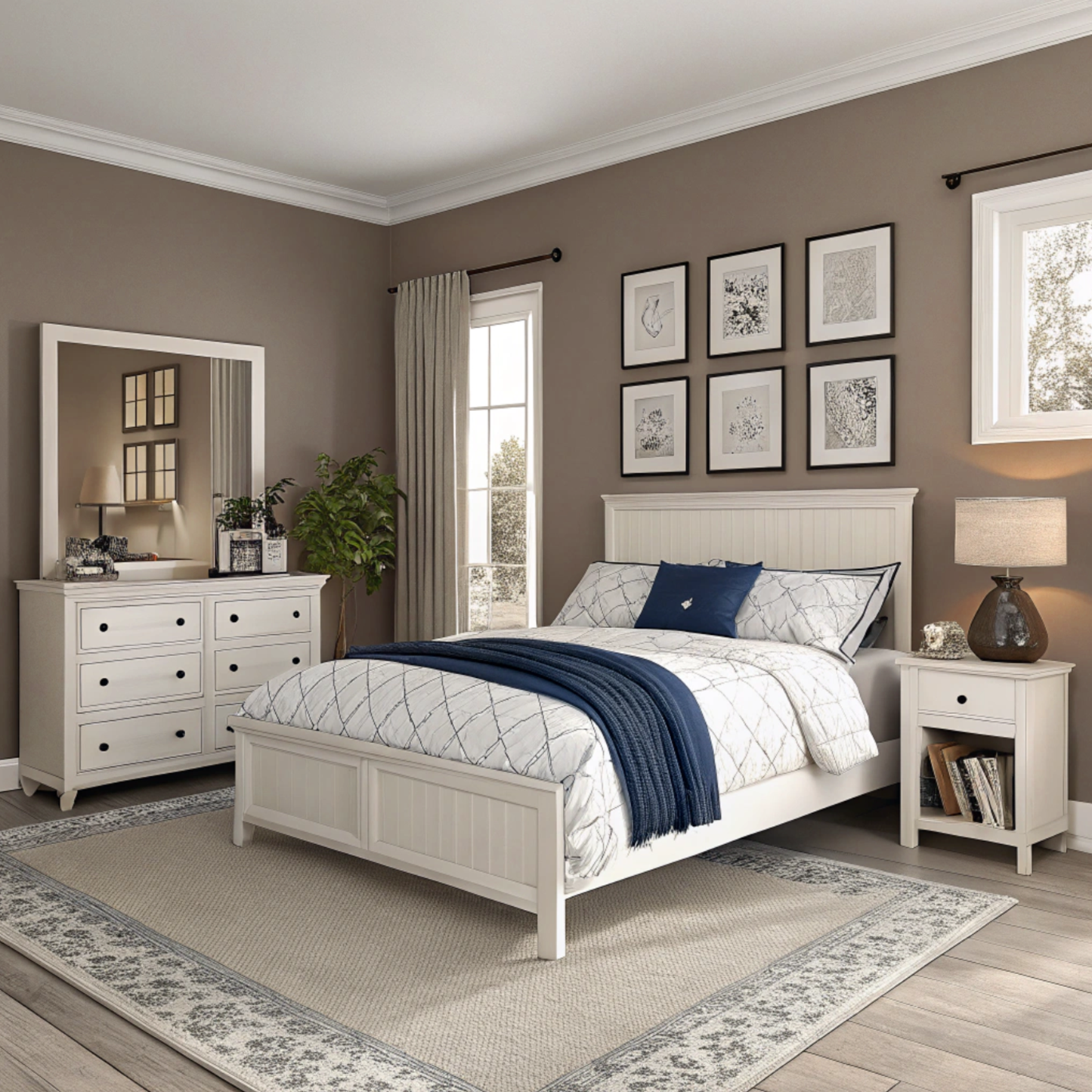 devonwood taupe painted bedroom