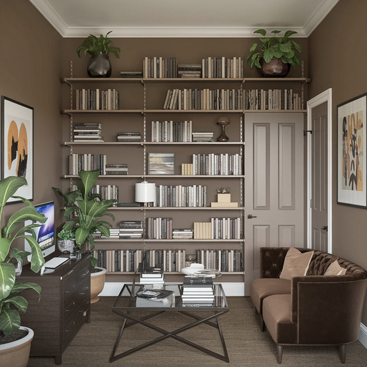 driftwood painted library