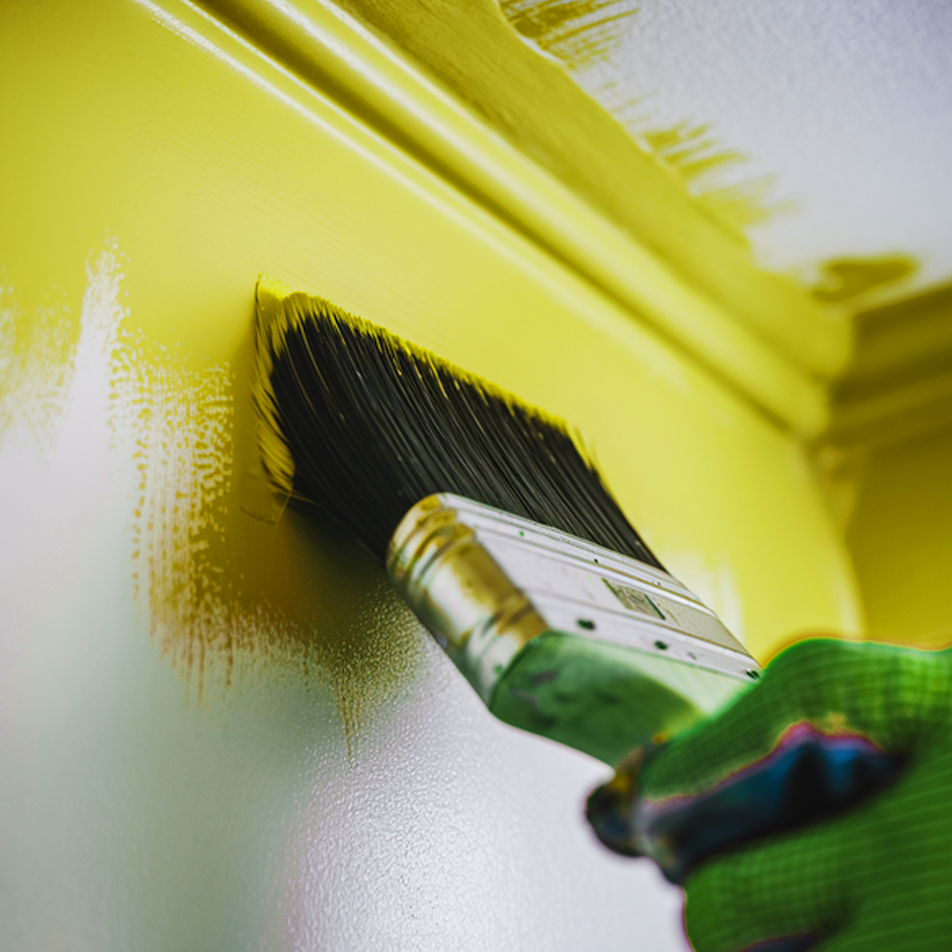 eccentric lime paint brush