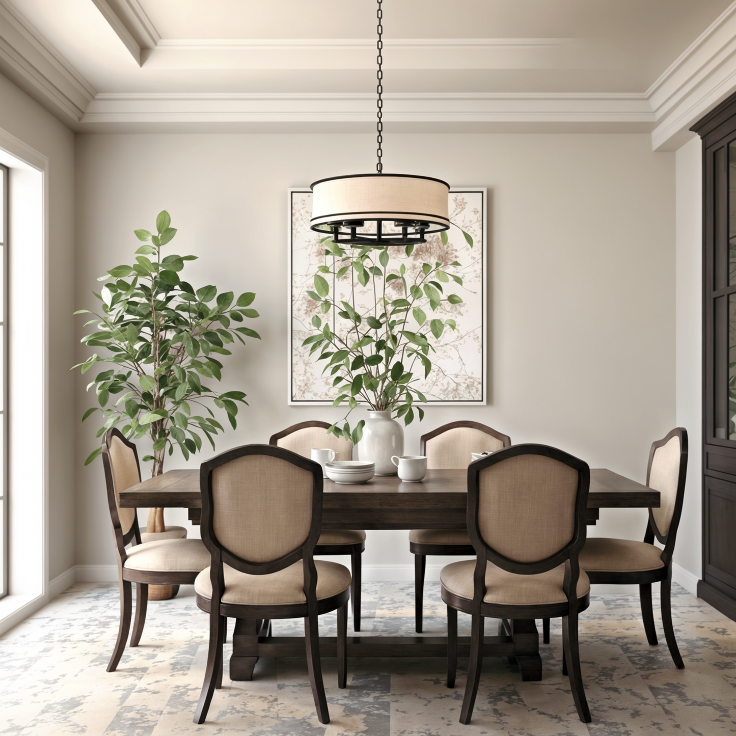 edgecomb gray painted dinning room