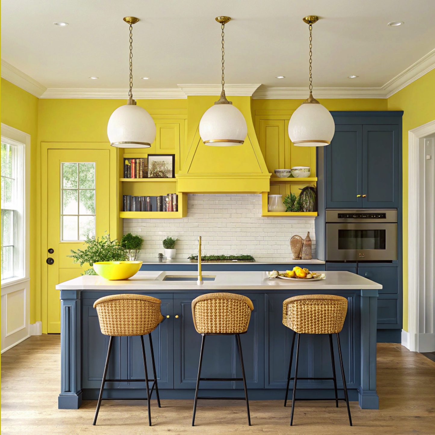 eve green painted kitchen
