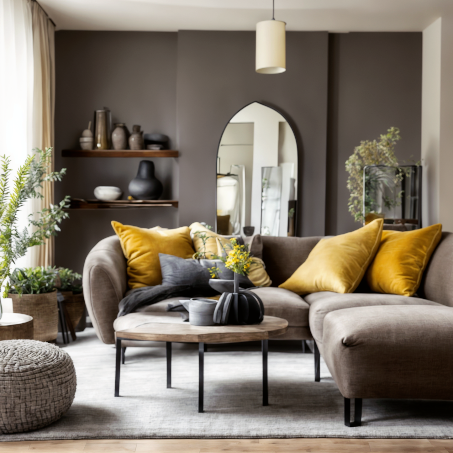 fairview taupe painted living room