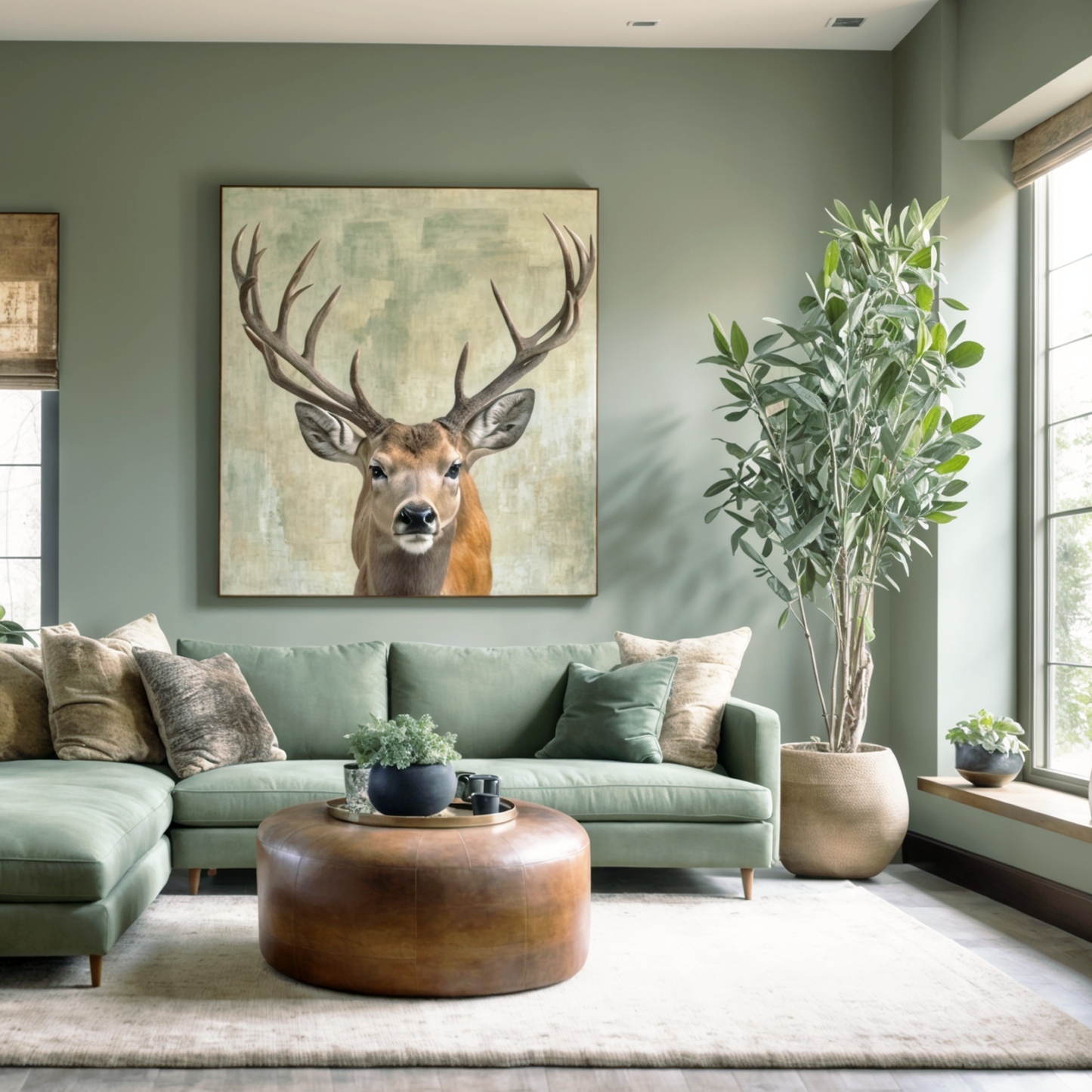 flora painted living room