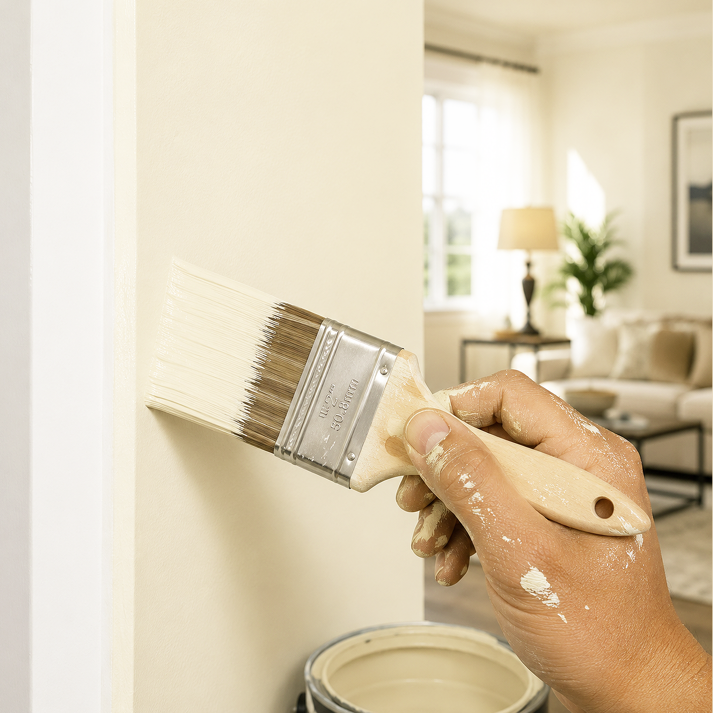 gentle cream paint brush