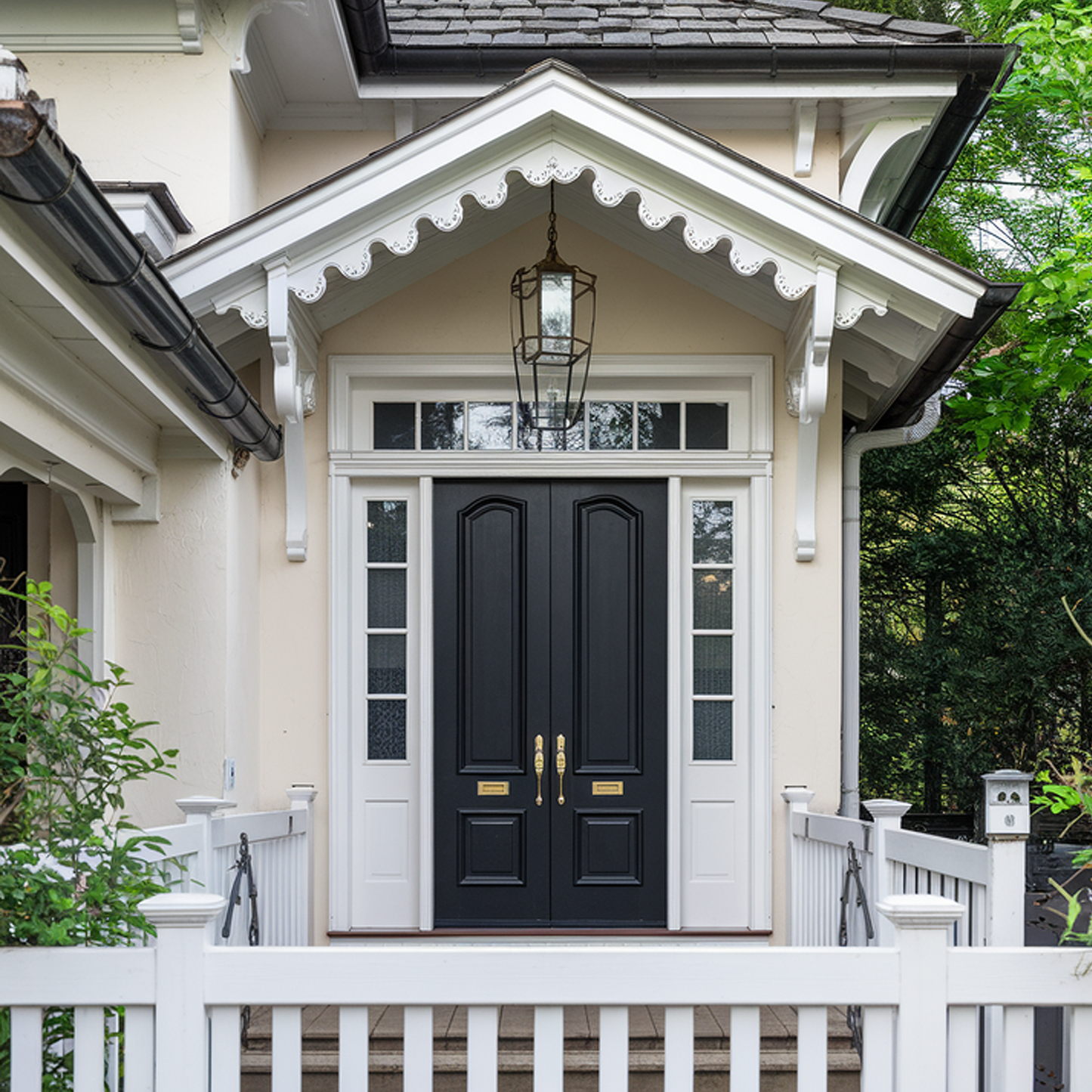 glacier white painted entryway