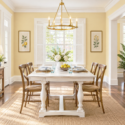 golden lab painted dining room