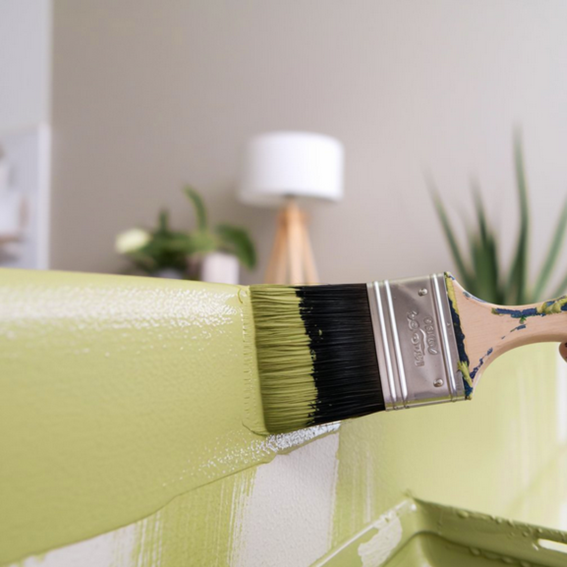 green hydrangea paint brush