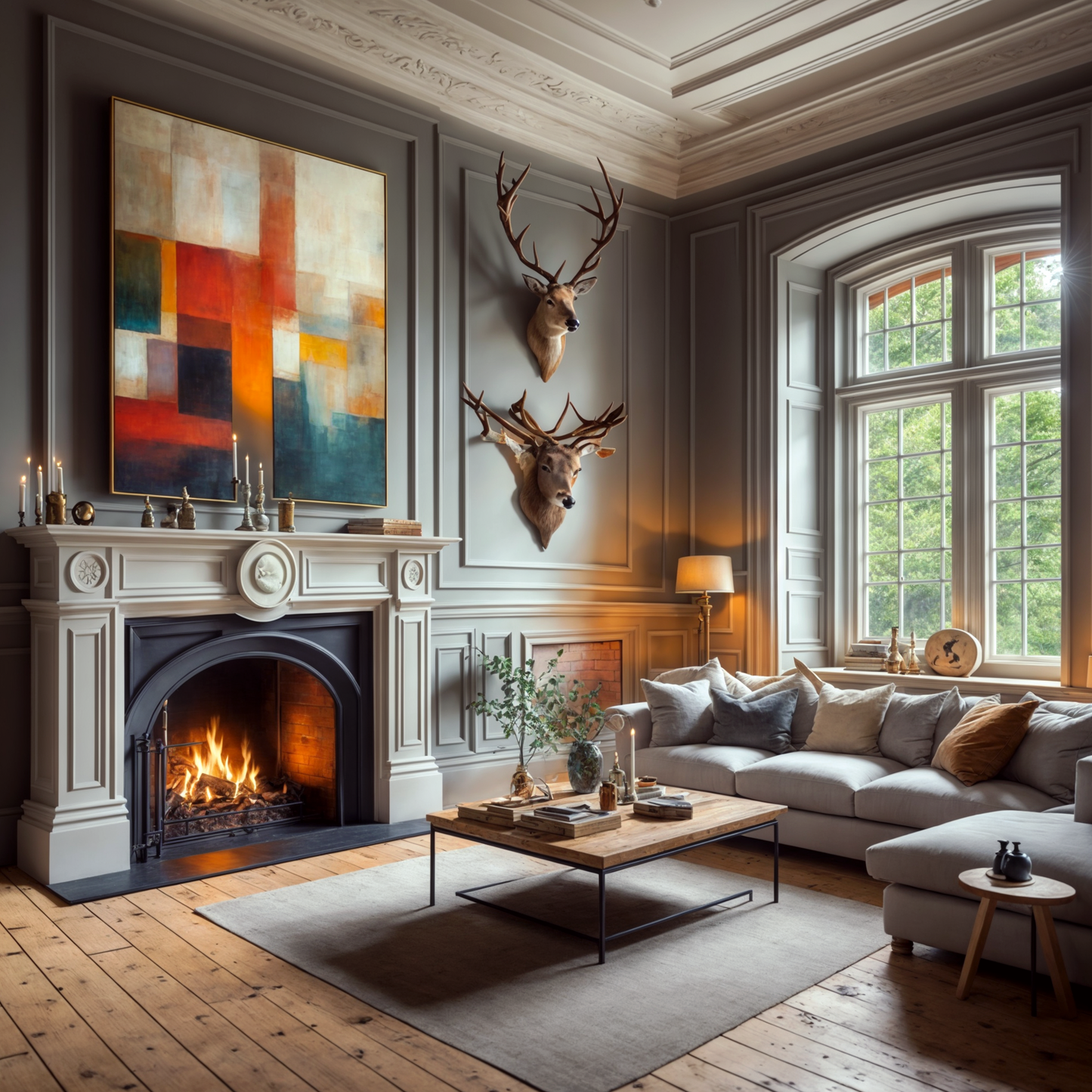 harbor gray painted living room