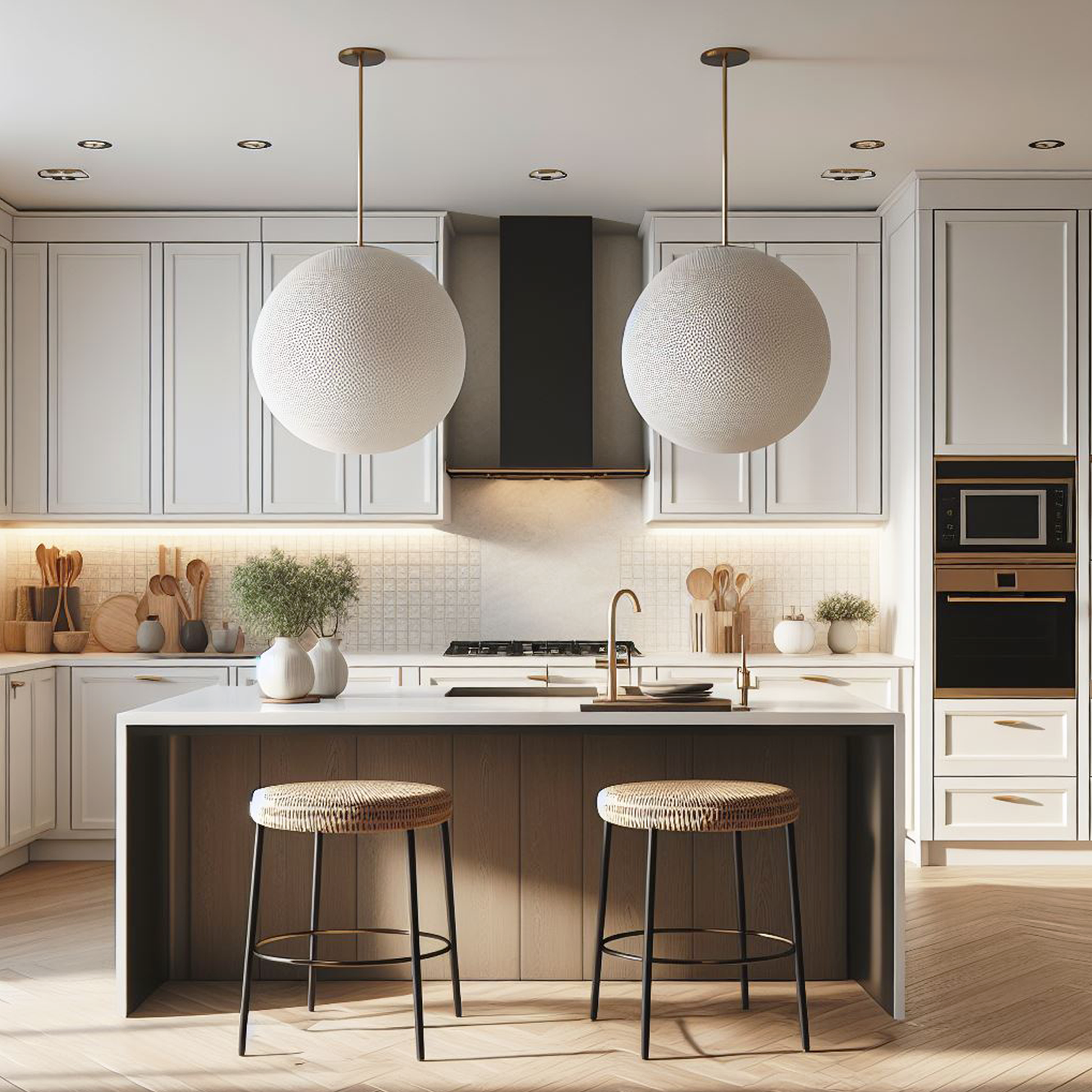 harwood putty painted kitchen