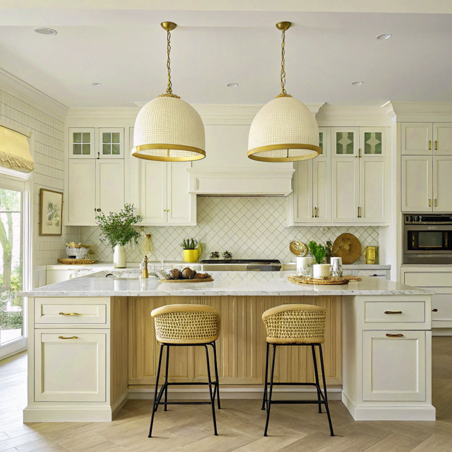 hawthorne green painted kitchen