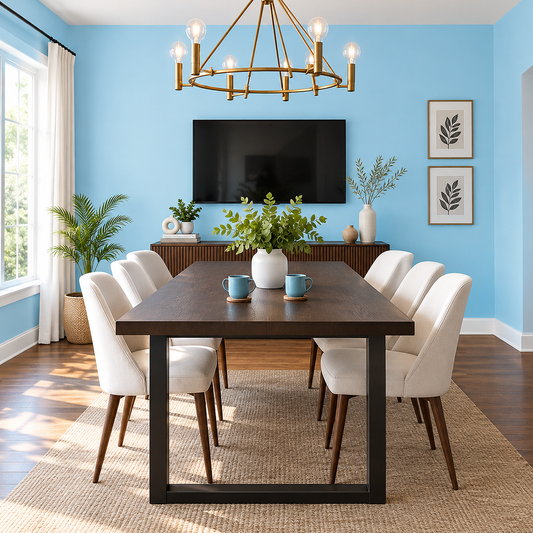 honolulu blue painted kitchen