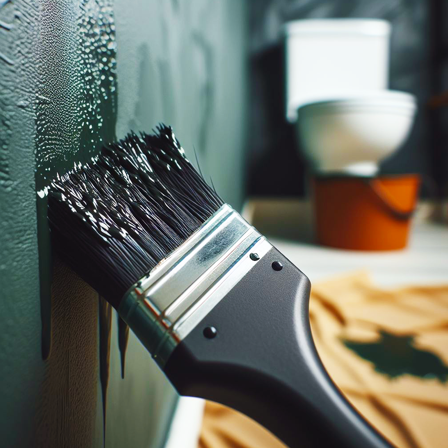 hunter green paint brush