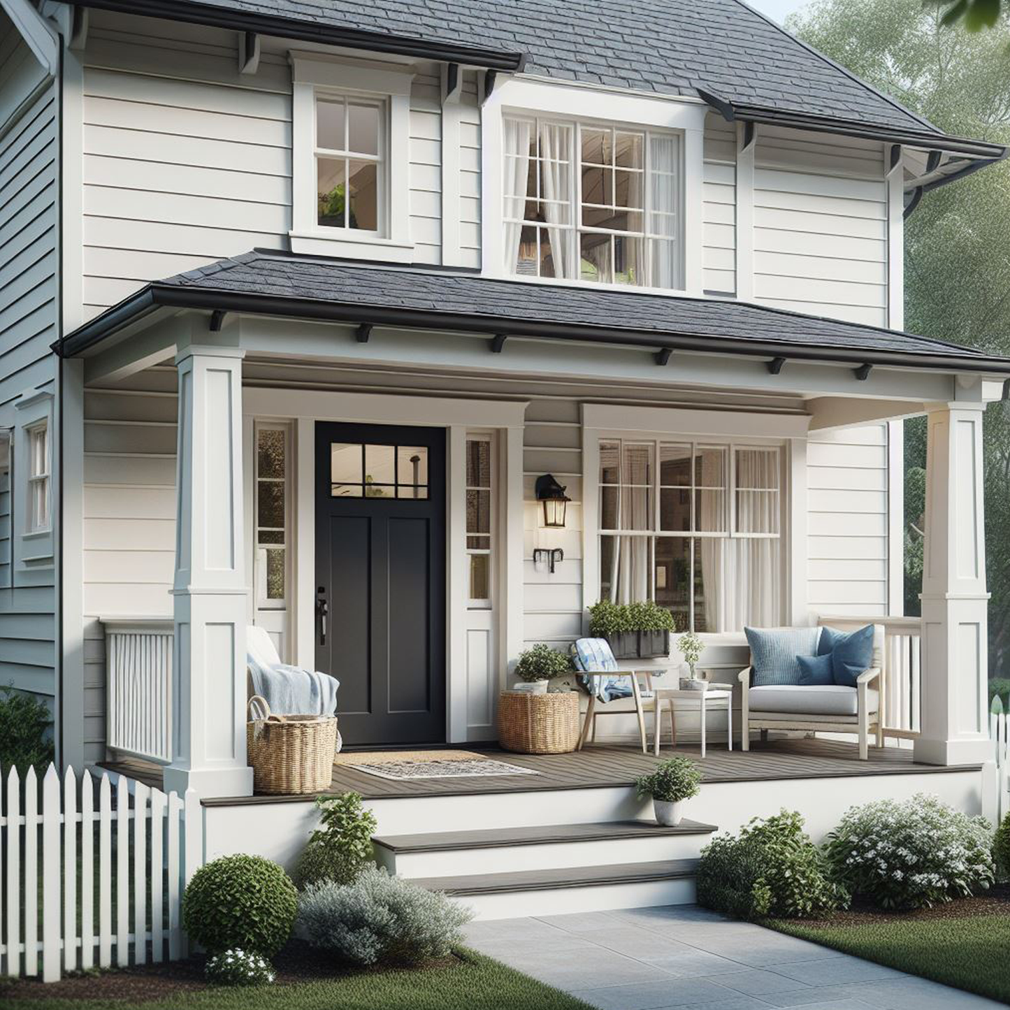ice mist painted house exterior
