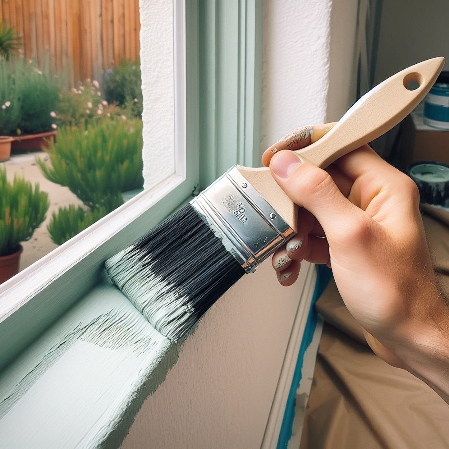 italian ice green paint brush