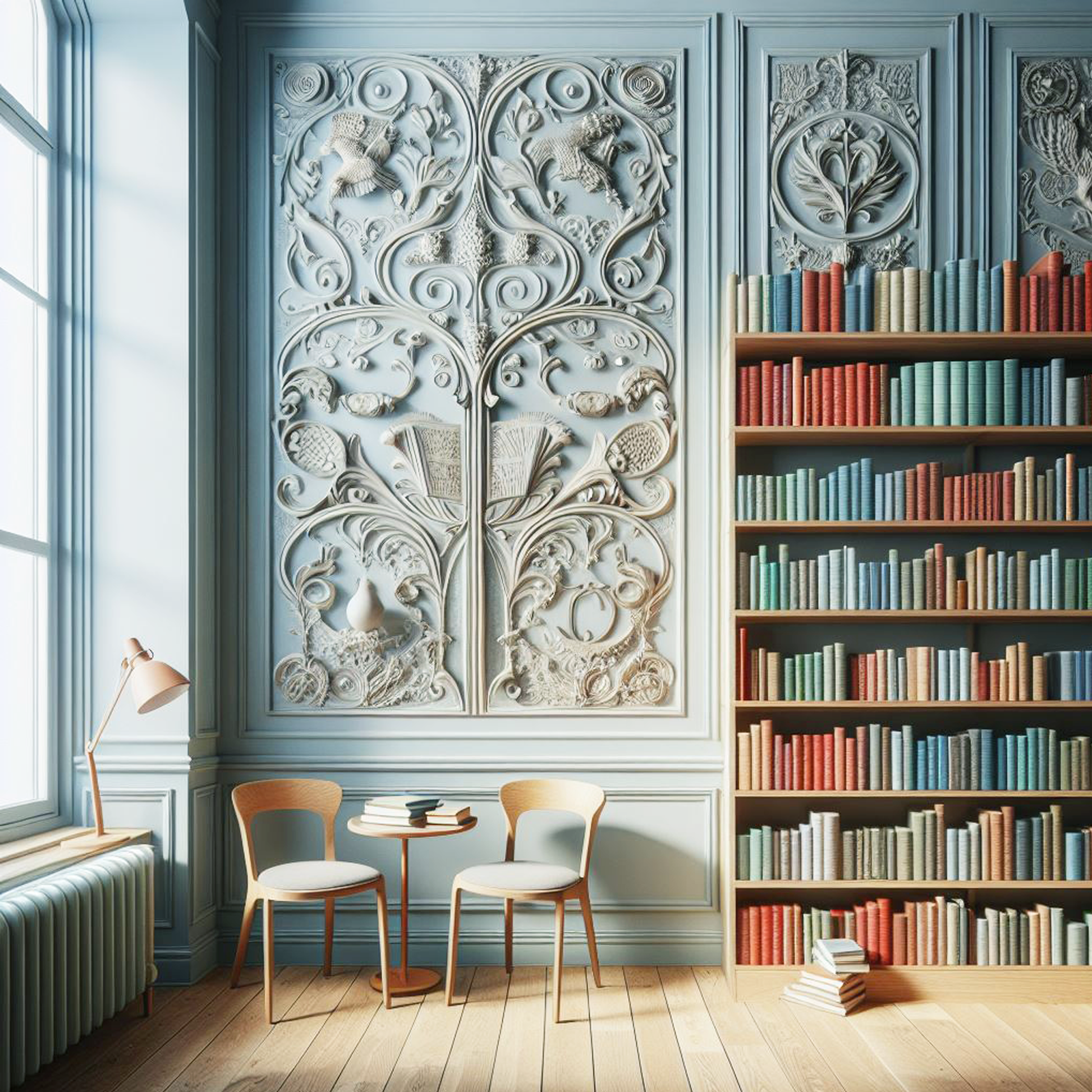 jet stream painted library