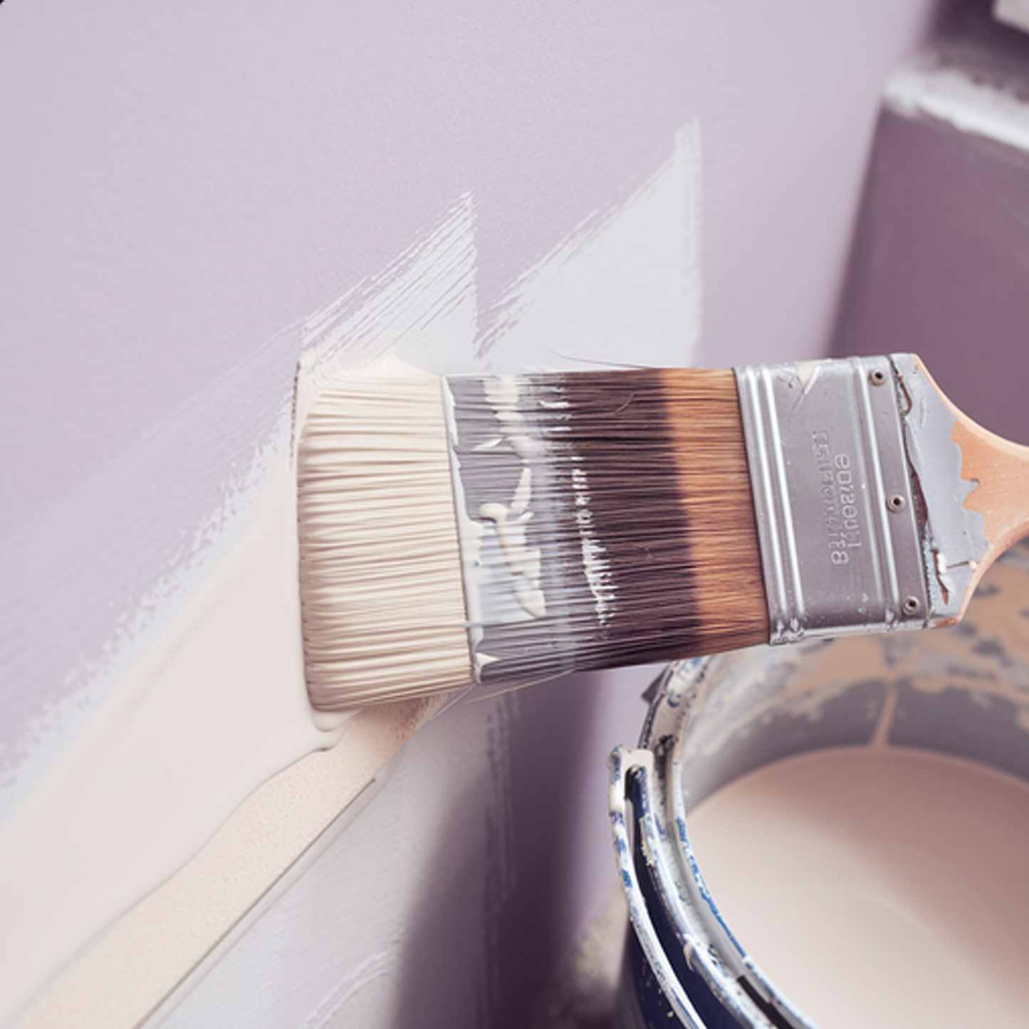 knitting basket paint brush