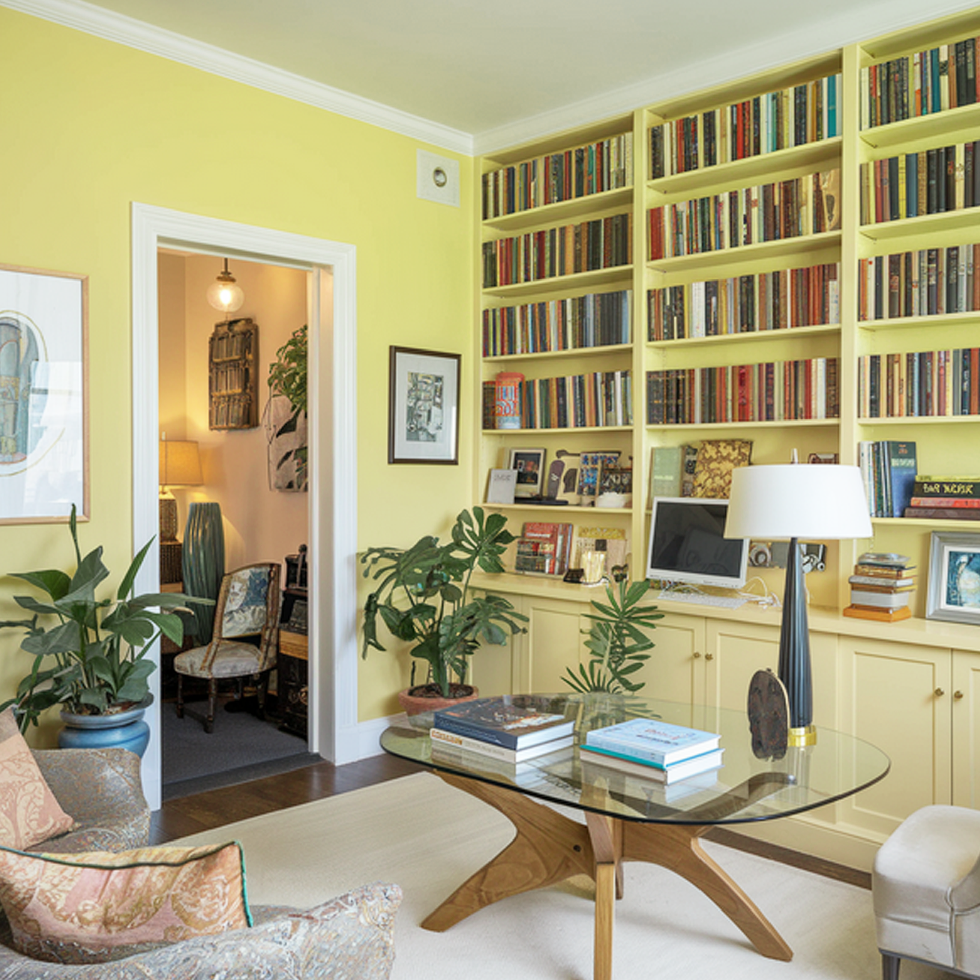 lemon freeze painted library